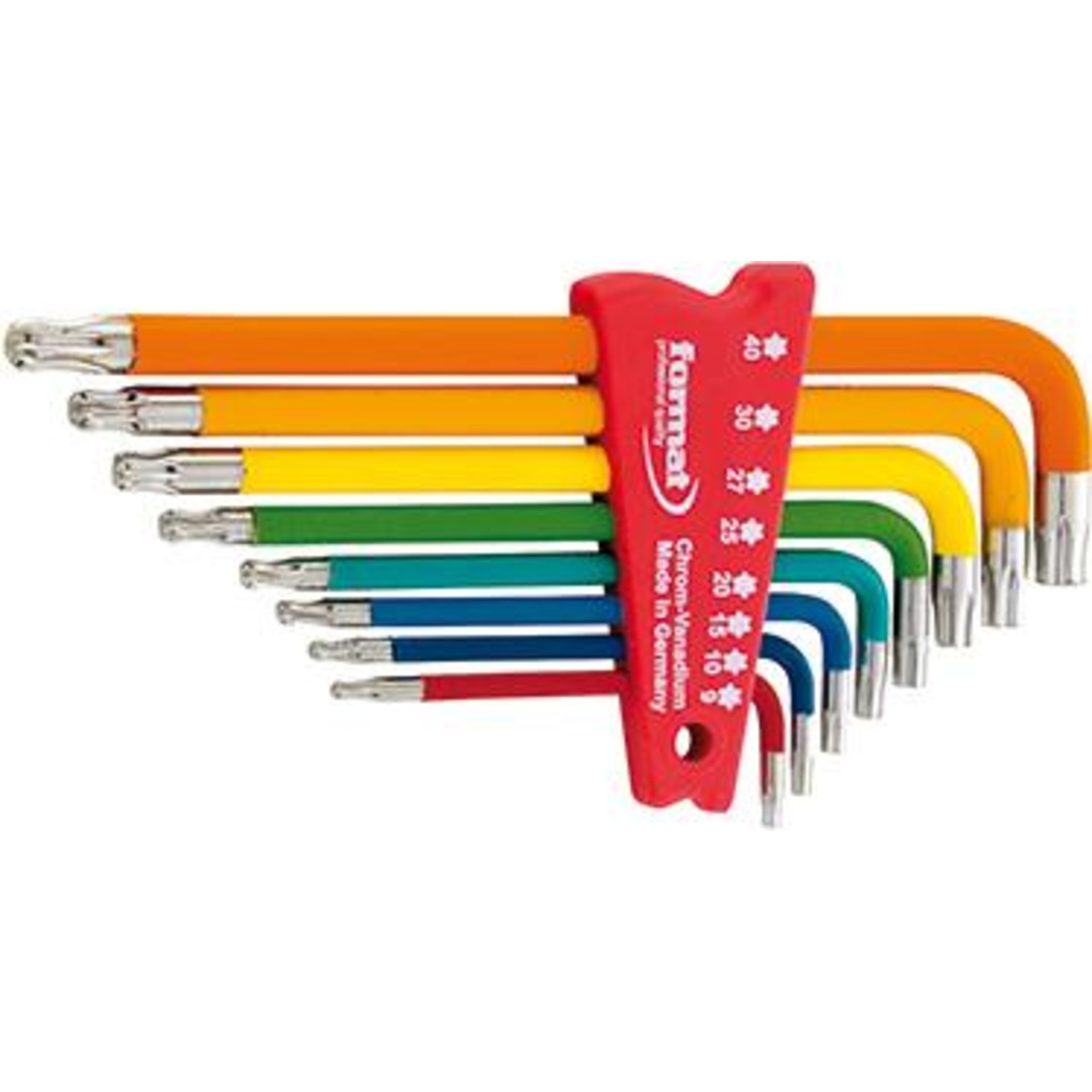 Winkelschraubendreher- Satz lackiert 8-teilig T9-T40 FORMAT