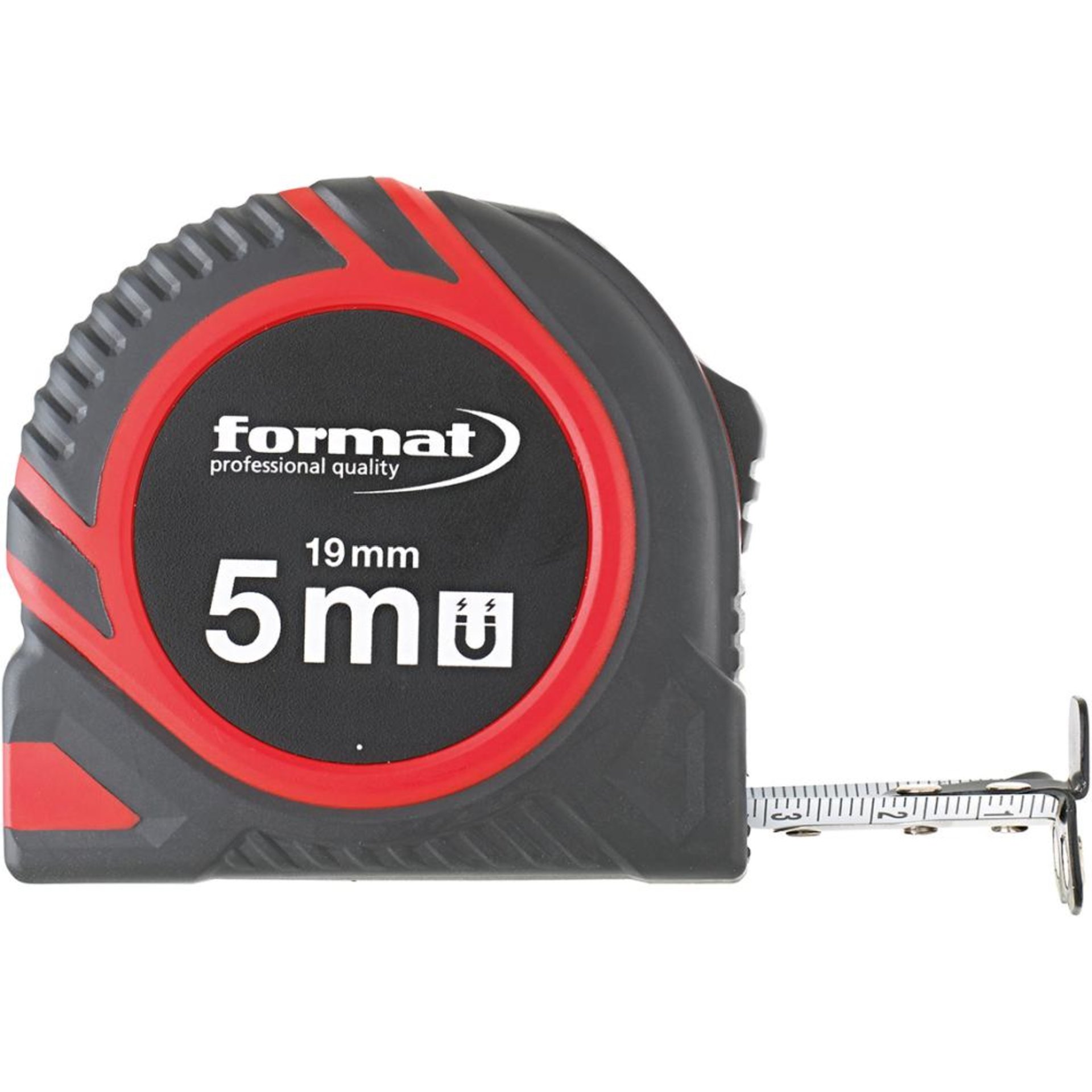 Taschenbandmaß Magnet 5mx19mm weiß FORMAT