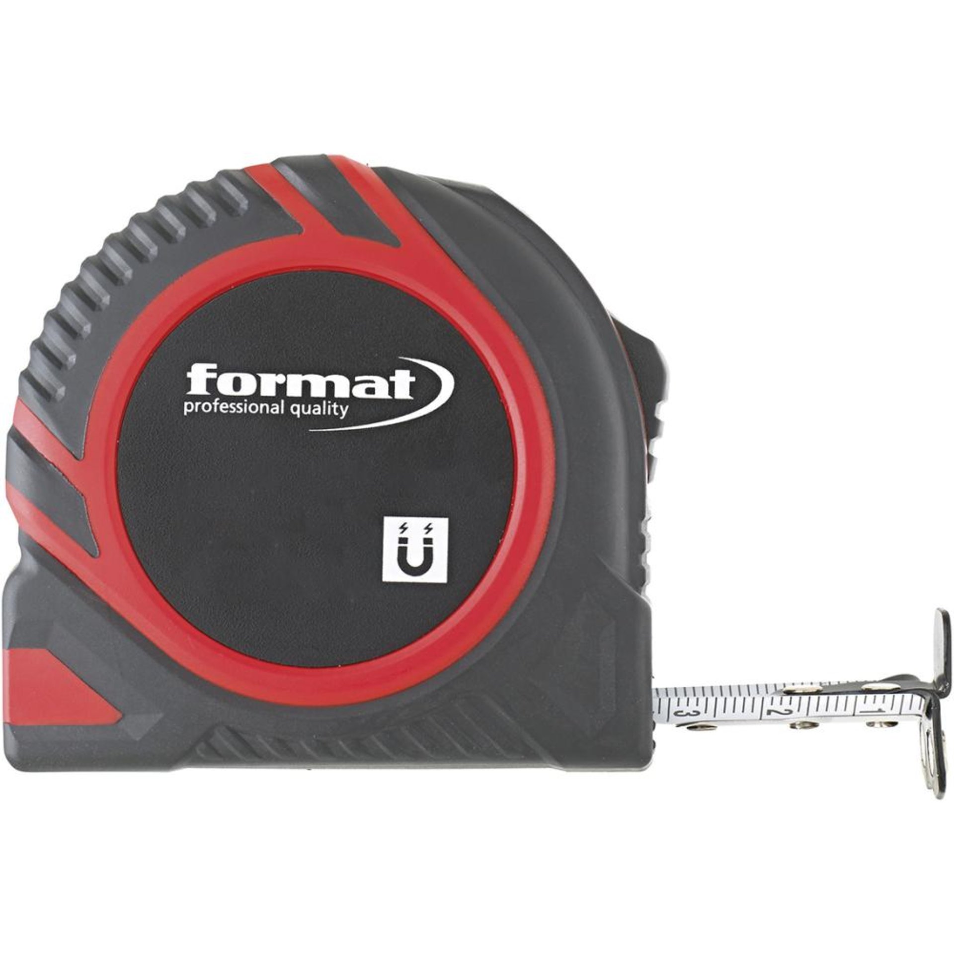 Taschenbandmaß Magnet 8mx25mm weiß FORMAT