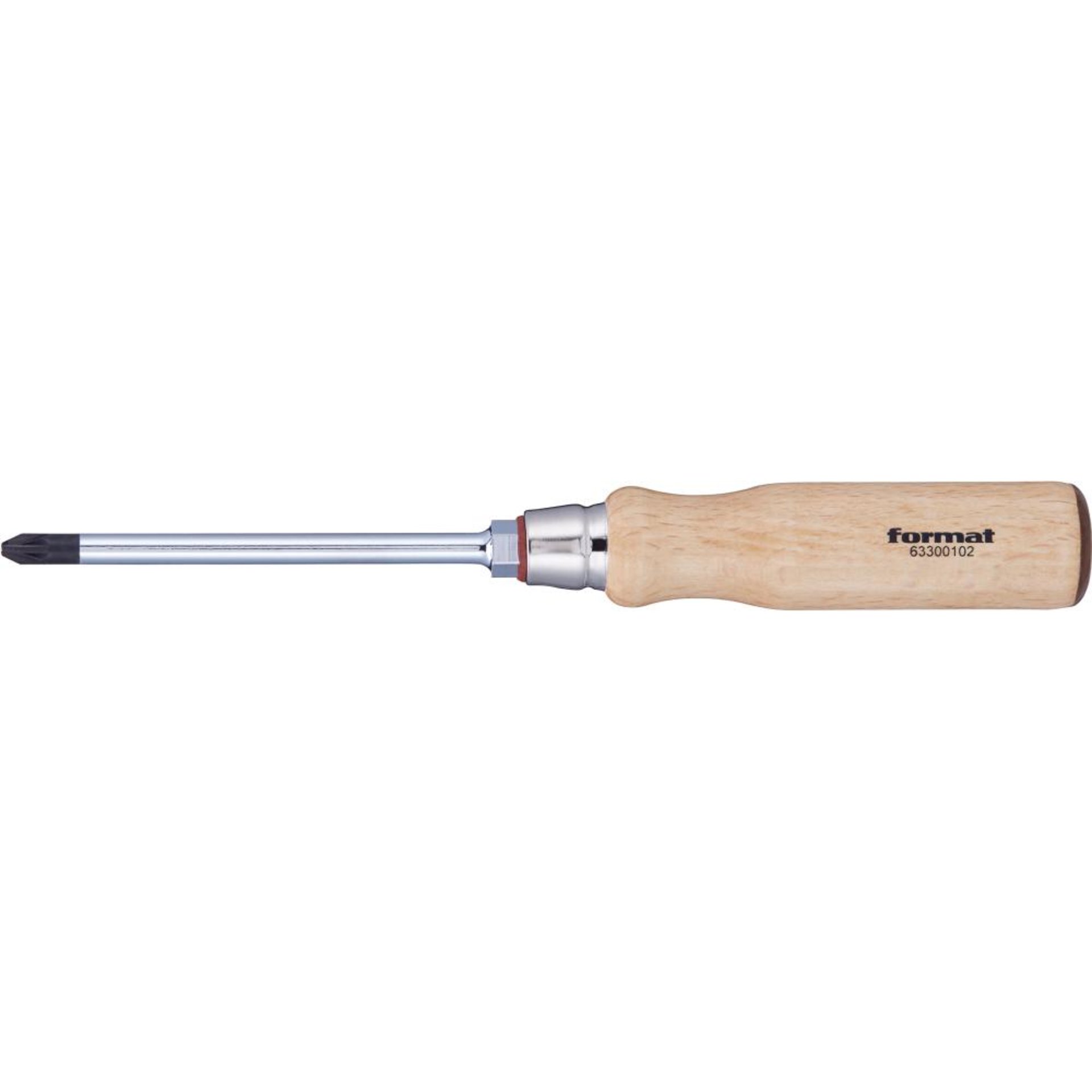 Schraubendreher mit Holzheft PZ1x80mm FORMAT