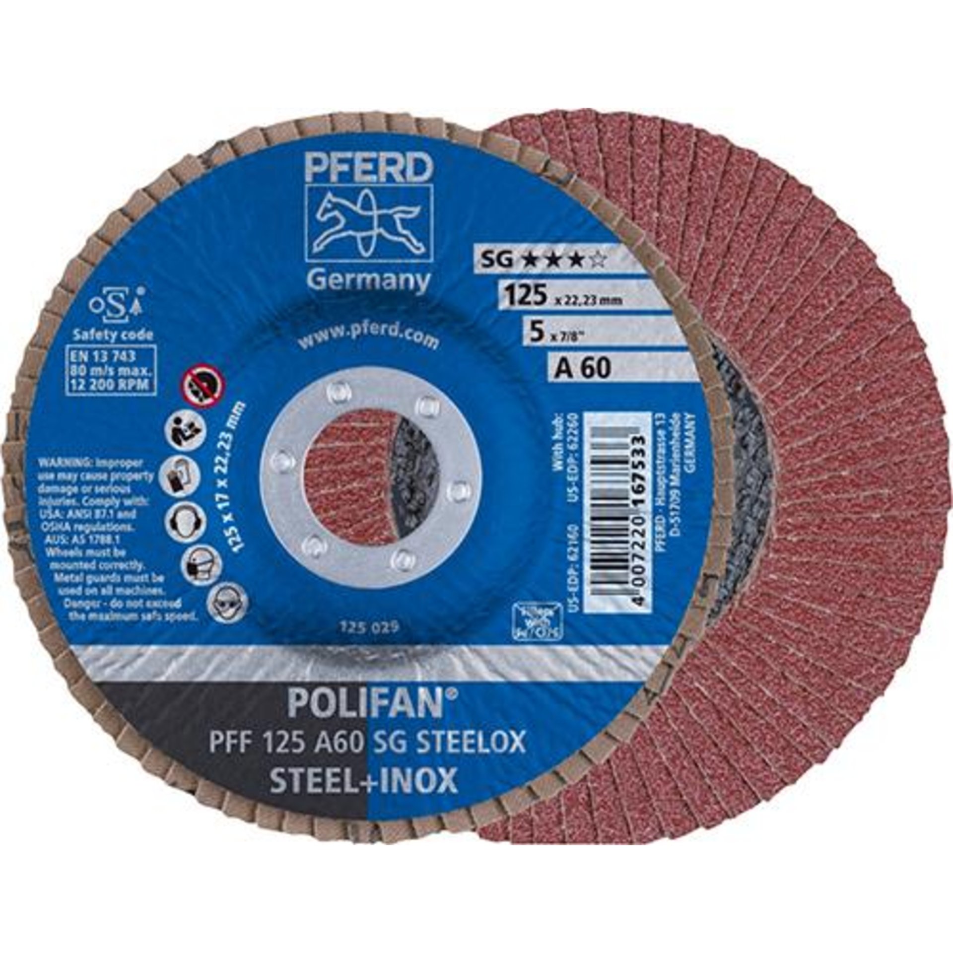 POLIFAN-Fächerschleifscheibe, Korund, gerade