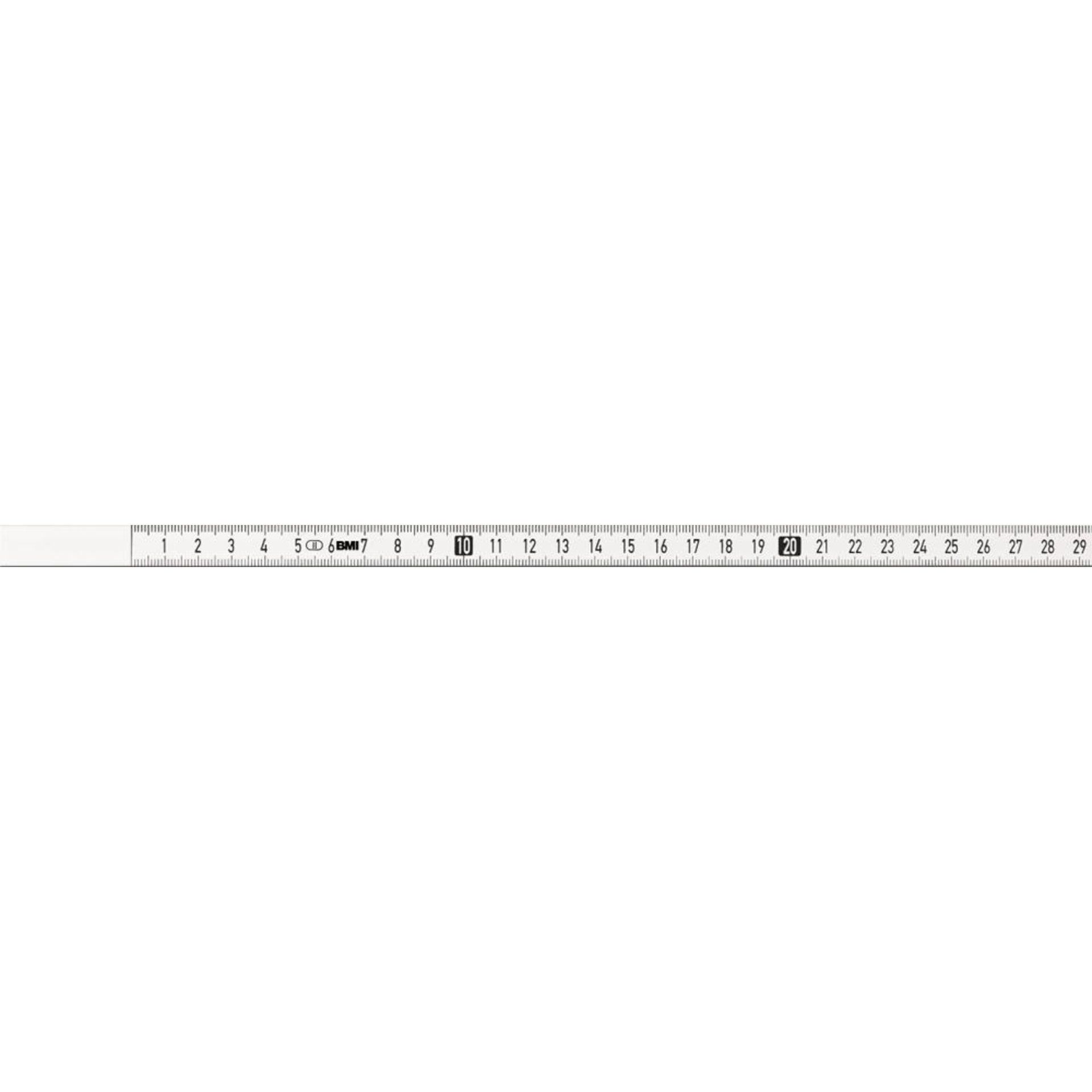 Bandmaß selbstklebend 2mx13mm weiß links BMI