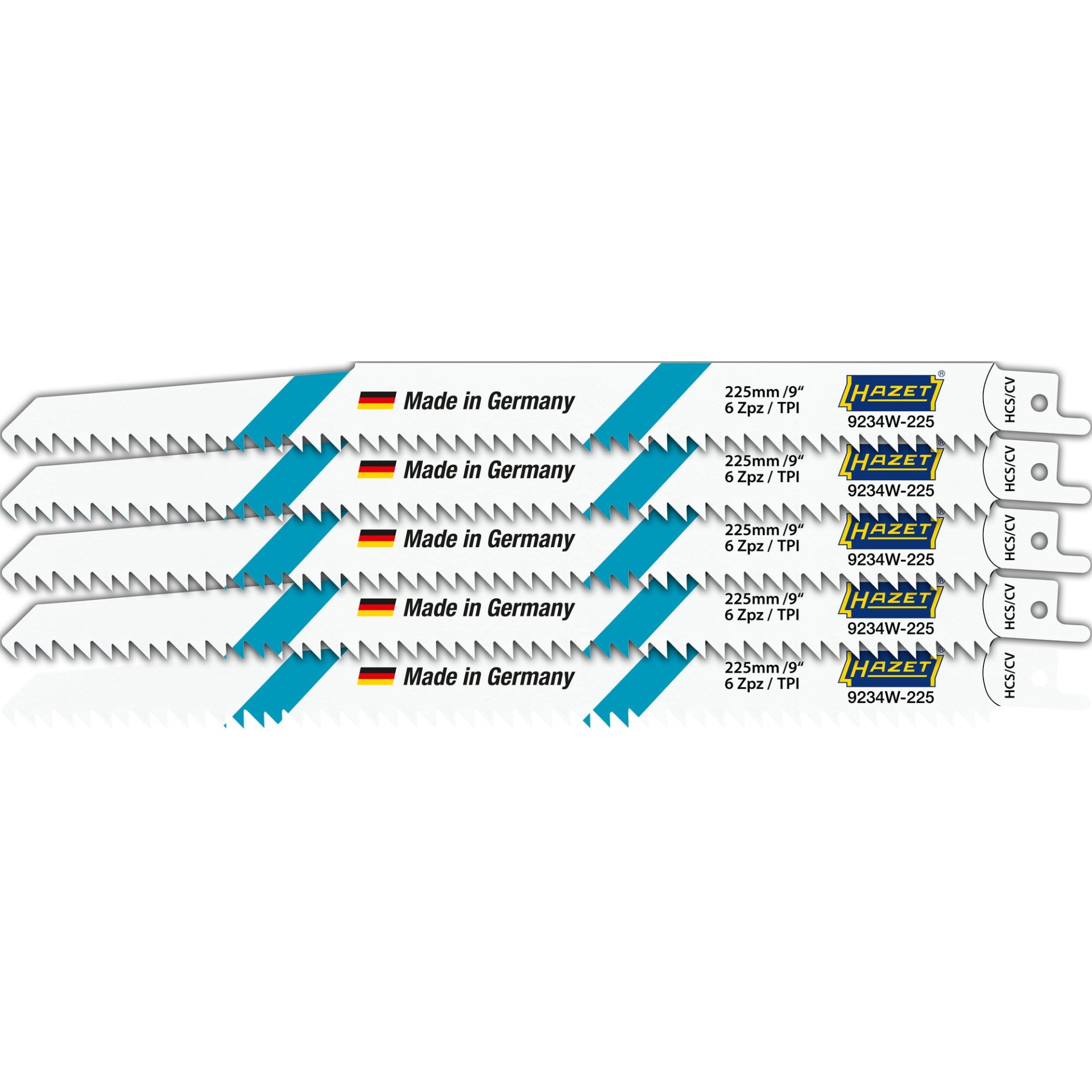 HAZET Sägeblätter Satz 9234W-225/5 ∙ 150 mm x 0.9 mm x 19 mm ∙ Anzahl Werkzeuge: 5