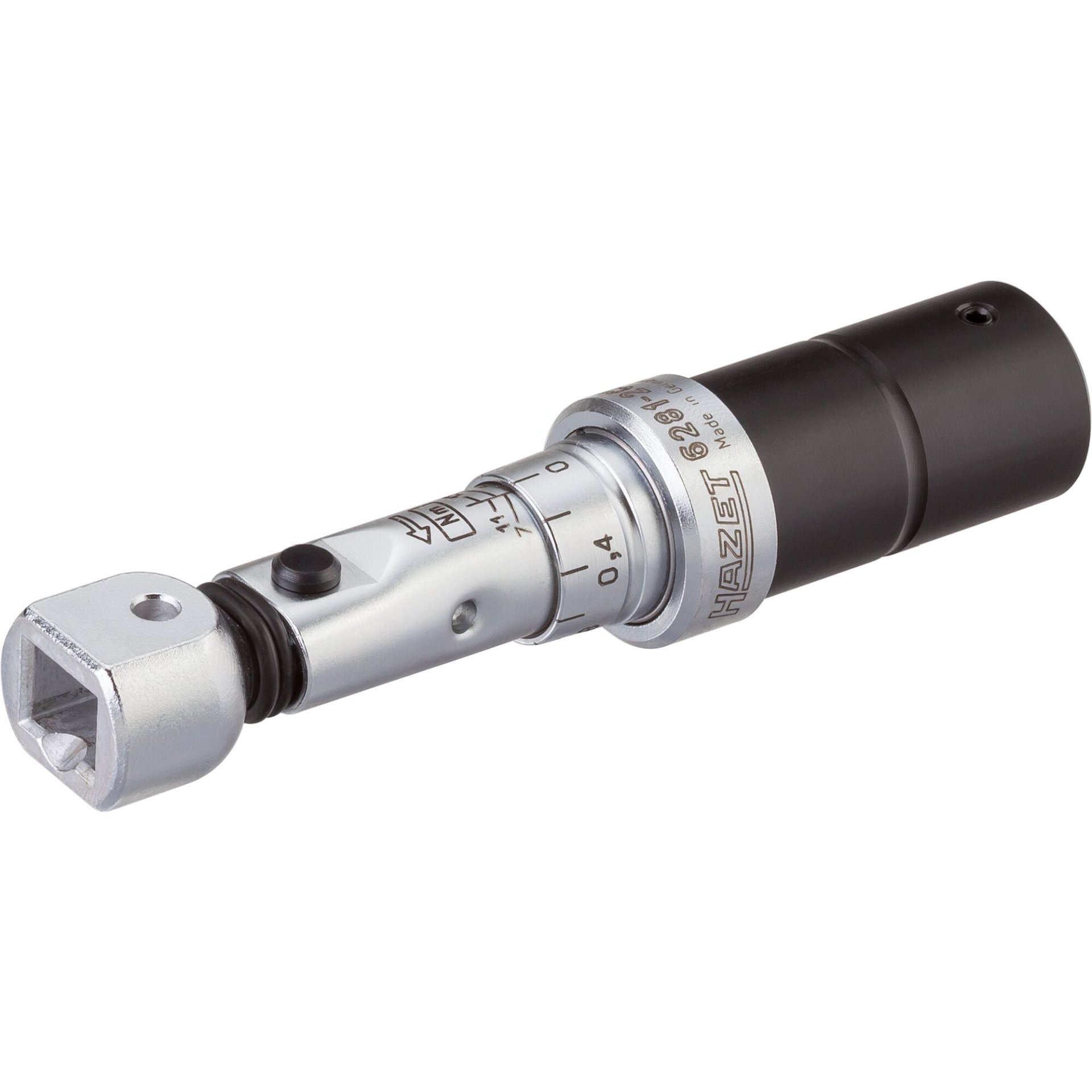 HAZET Torque wrench with DAkkS calibration certificate 6281-2CTCAL ∙ Torque range min-max: 5 – 13 Nm ∙ Accuracy: 4% ∙ 9 x 12 mm insert square ∙ 125.4 mm