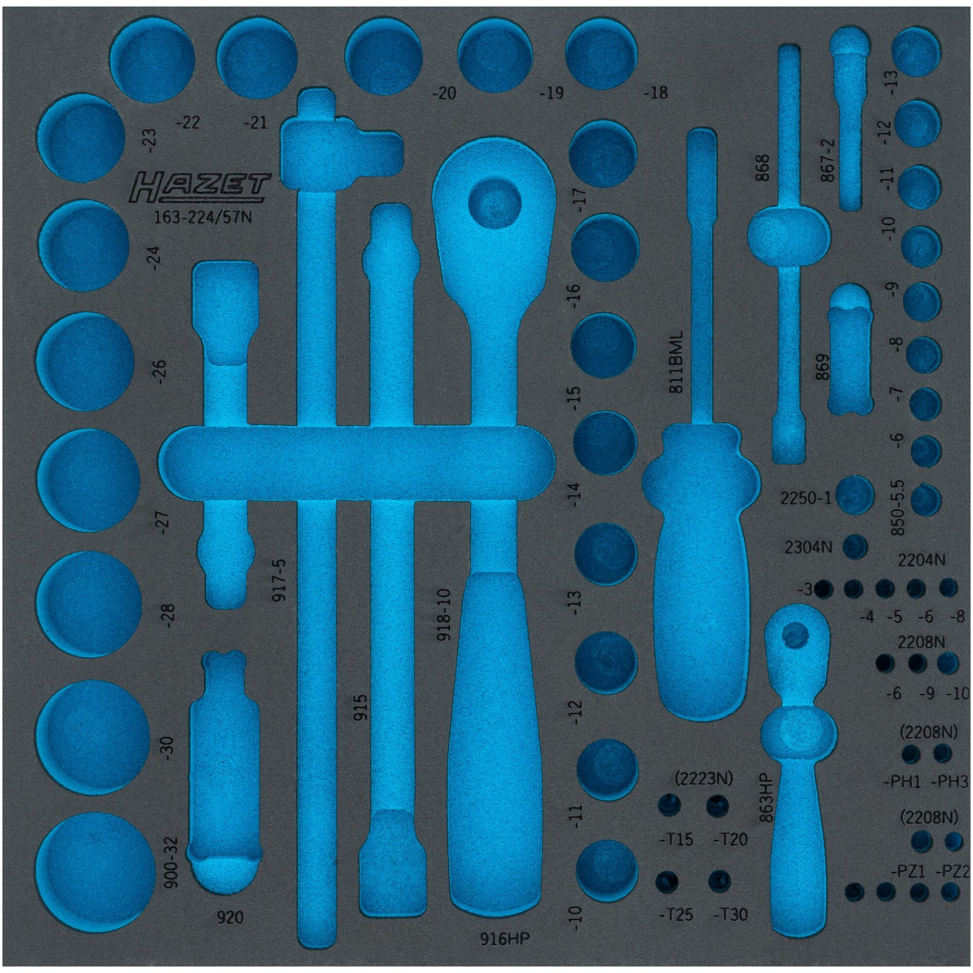 07 ∙ Leereinlage ∙ „Safety-Insert-System“ 163L ∙ 2/3 ∙ 344 x 342 mm)
