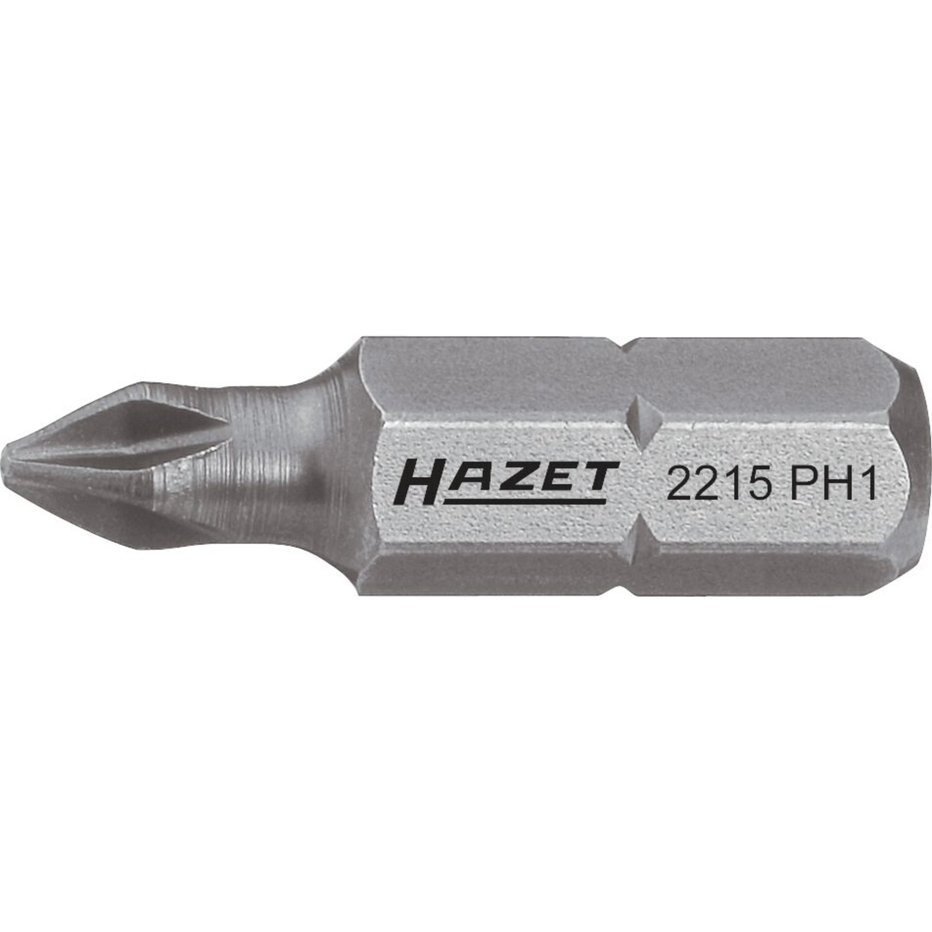 HAZET Bit 2215-PH4 ∙ 1/4 inch (6.3 mm) hexagon, solid ∙ Cross recess profile PH ∙ size PH4