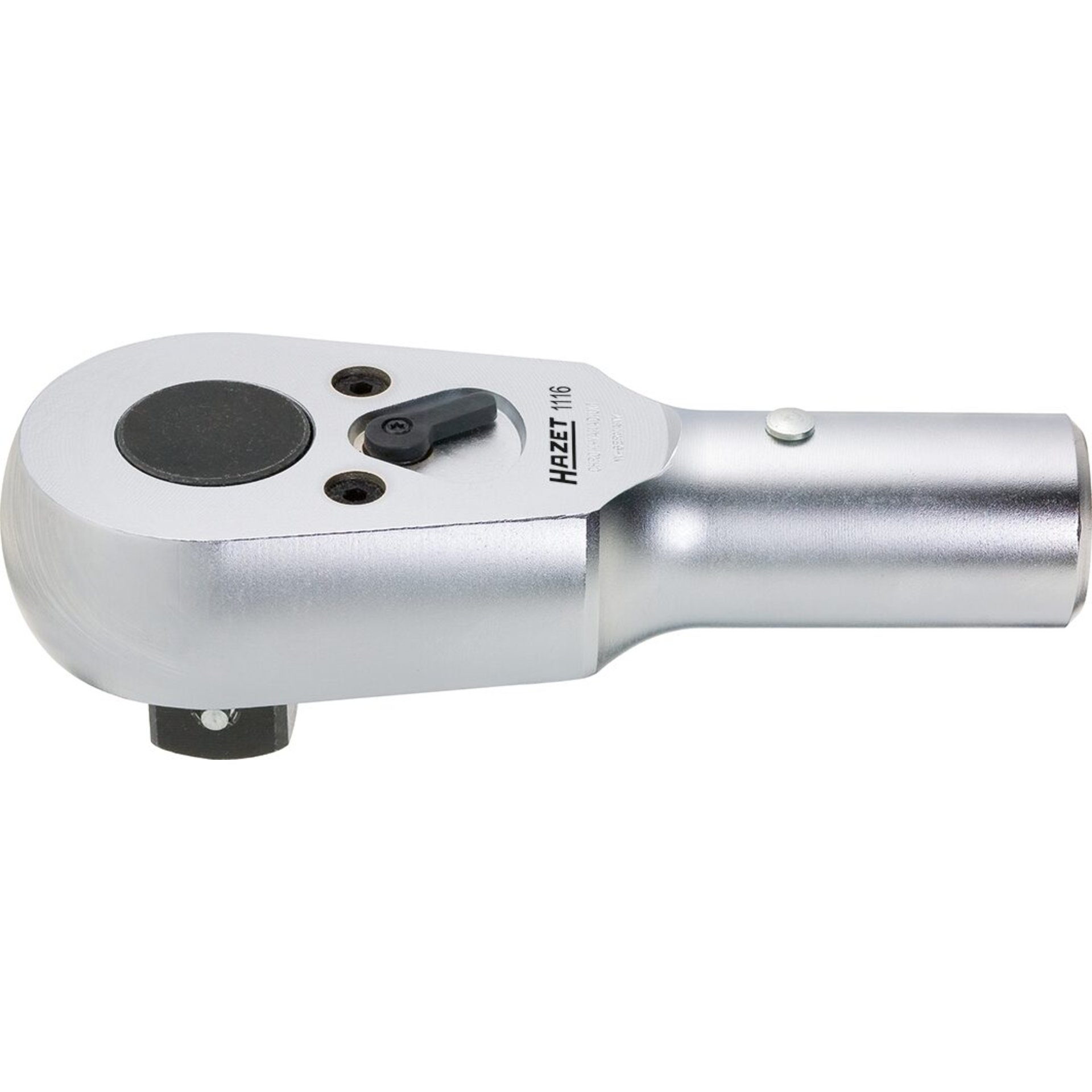 HAZET Reversible ratchet head 1116 ∙ 1 inch (25 mm) square, solid ∙ 195 mm