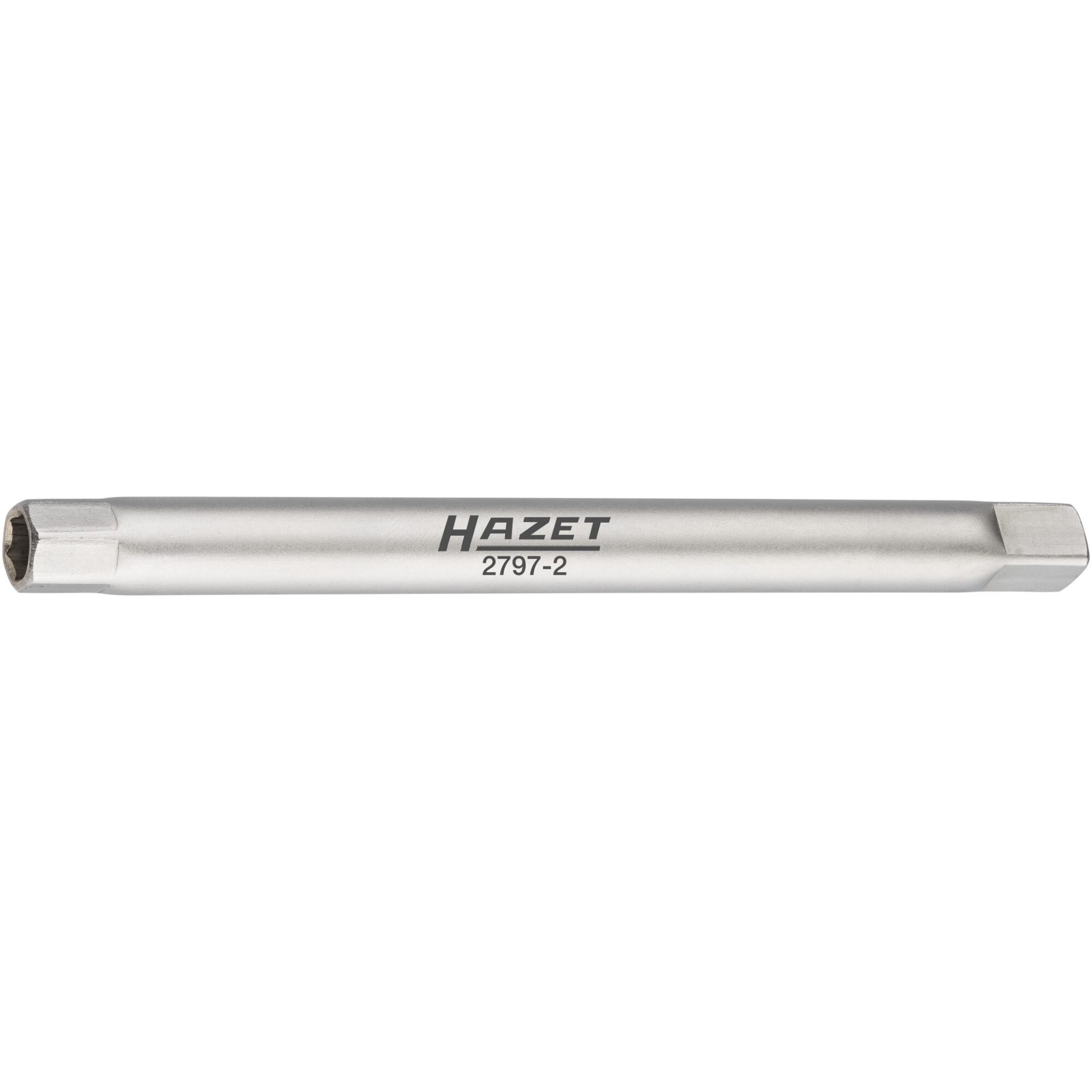 HAZET Bumper tubular socket wrench 2797-2 ∙ 1/4 inch (6.3 mm) square, hollow ∙ Outside hexagon profile ∙ size 8 mm