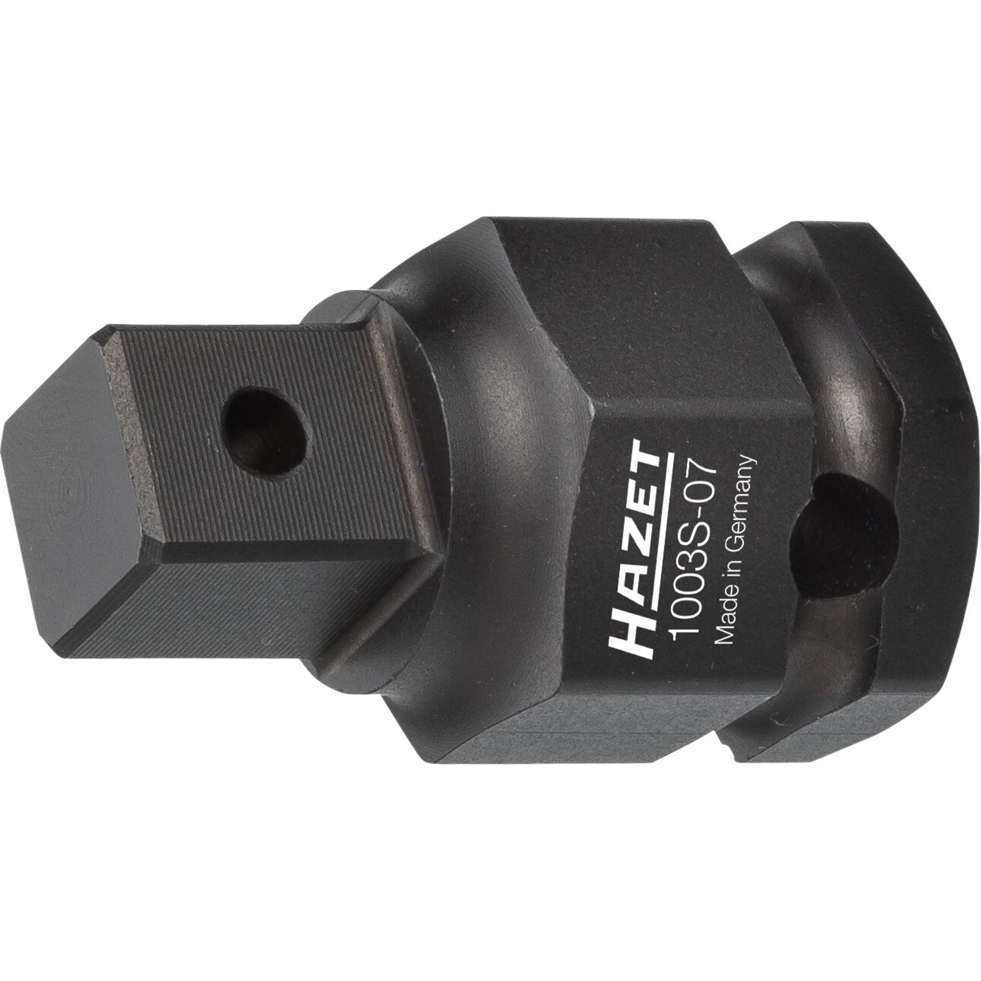 HAZET Impact adapter 1003S-07 ∙ 24 mm outside hexagon ∙ 1/2 inch (12.5 mm) square, solid ∙ 44 mm