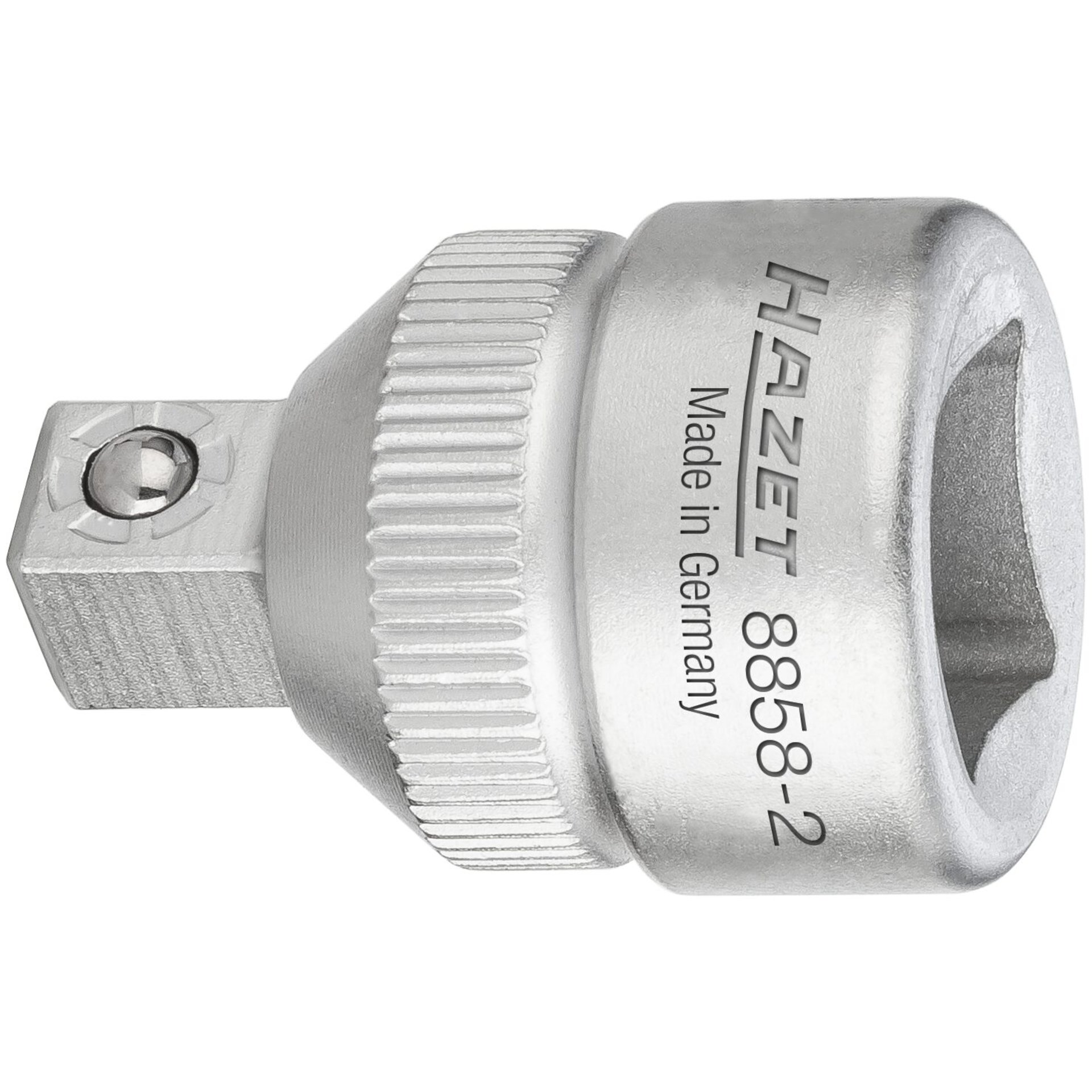 HAZET Reducer 8858-2 ∙ 3/8 inch (10 mm) square, hollow ∙ 1/4 inch (6.3 mm) square, solid ∙ 26 mm