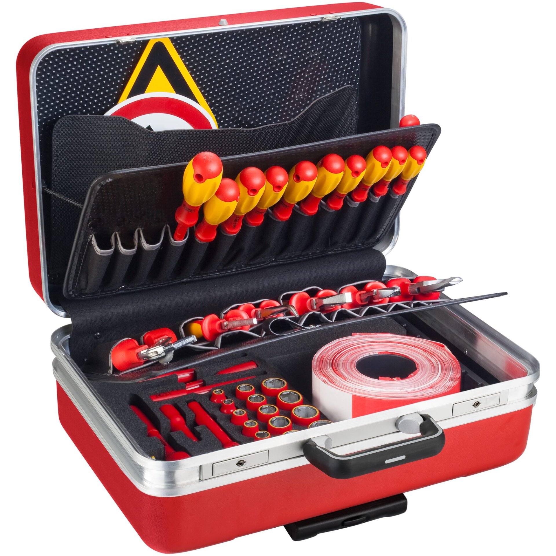 HAZET Tool set for hybrid and electric vehicles 150/43 ∙ 3/8 inch (10 mm) square, hollow ∙ Slot profile, Cross recess profile PH, Inside TORX® profile ∙ 0.4 x 2.5 – 0.8 x 4 ∙ 6 – 22 ∙ M8 – M12 ∙ PH1 – PH3 ∙ T20 – T30 ∙ Number of tools: 43