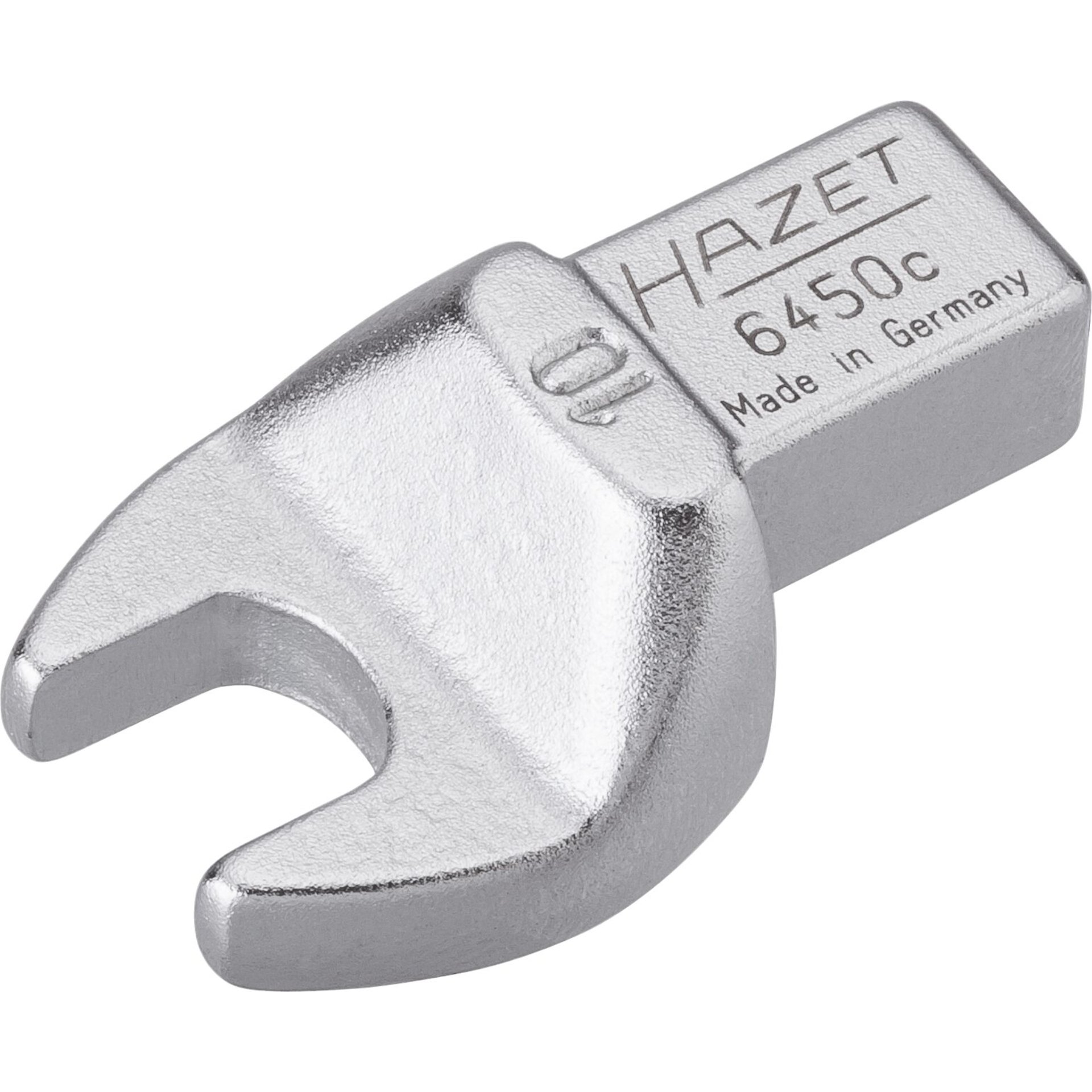 HAZET Einsteck-Maulschlüssel 6450C-10 ∙ 9 x 12 mm Einsteck-Vierkant massiv ∙ Außenprofil Sechskant ∙ SW 10 mm