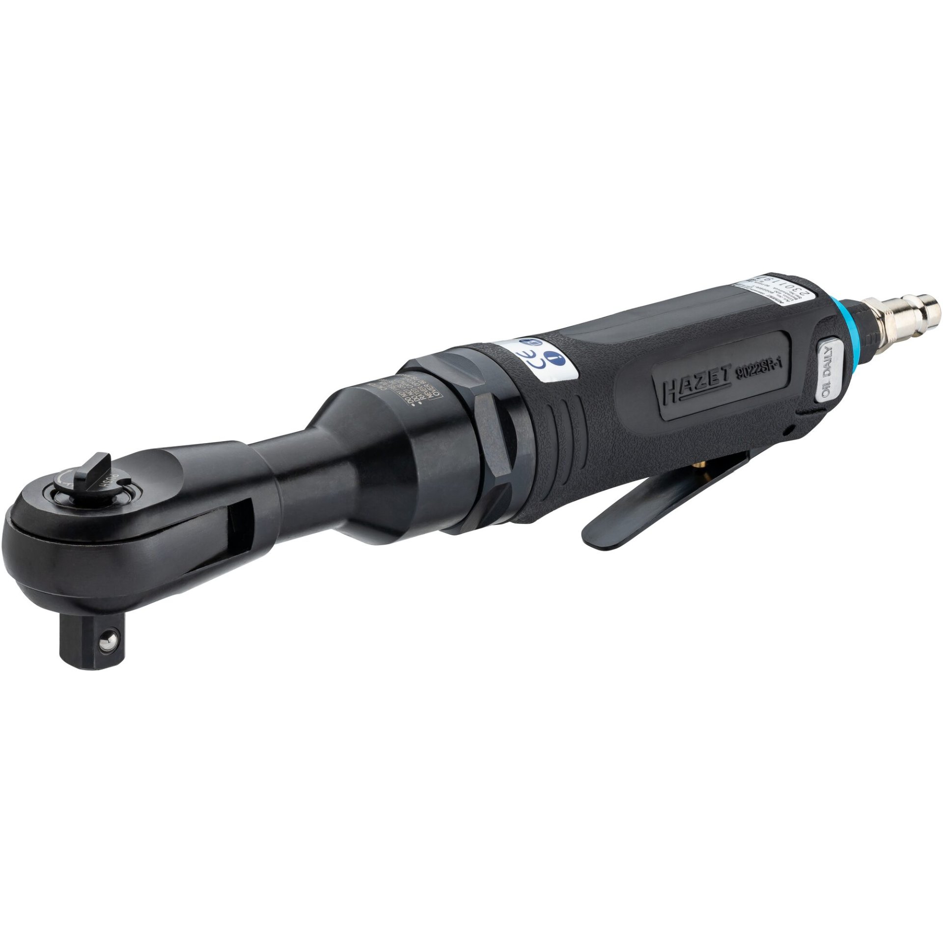 HAZET Impact ratchet 9022SR-1 ∙ 1/2 inch (12.5 mm) square, solid ∙ 280 mm ∙ Powerful pin clutch mechanism