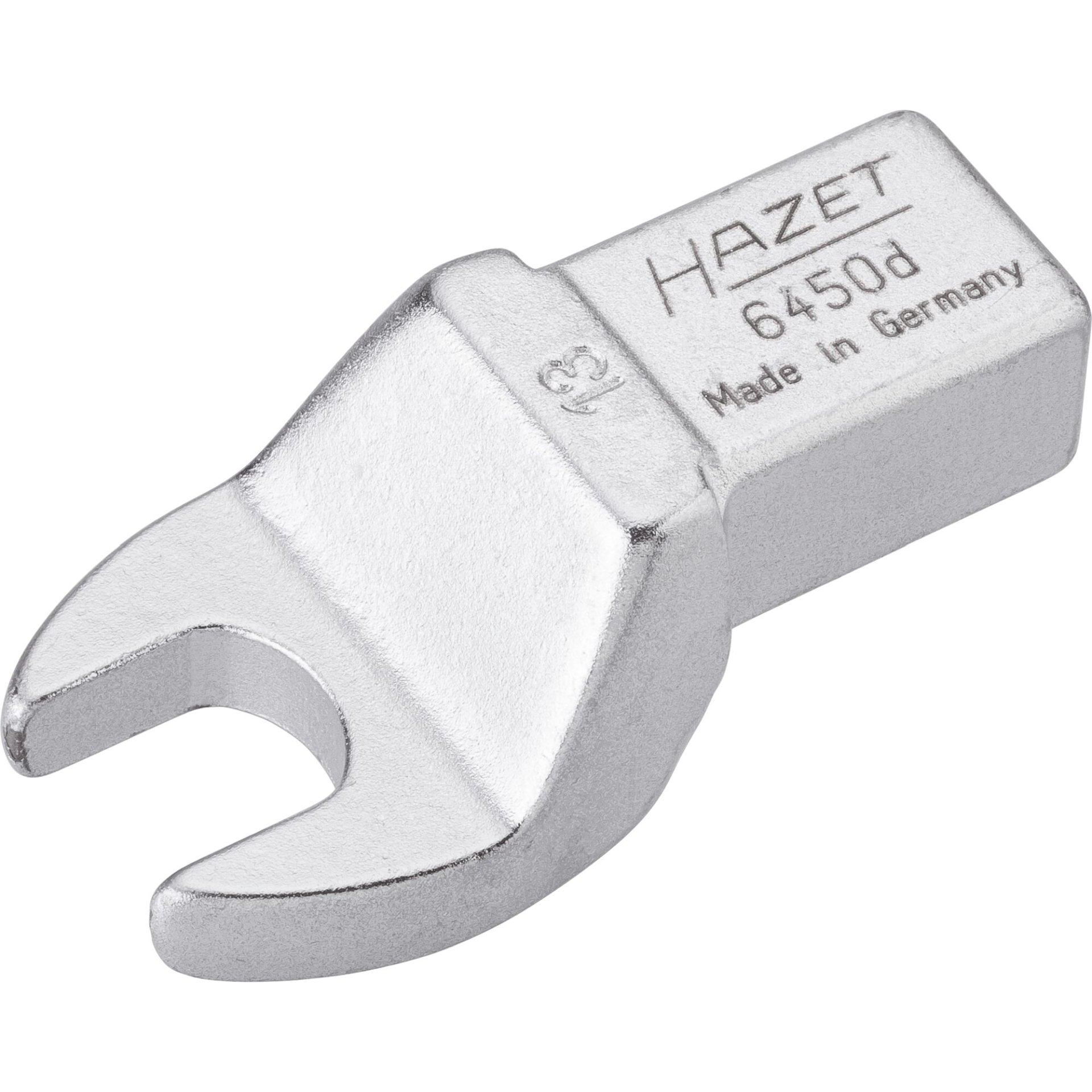HAZET Einsteck-Maulschlüssel 6450D-13 ∙ 14 x 18 mm Einsteck-Vierkant massiv ∙ Außenprofil Sechskant ∙ SW 13 mm