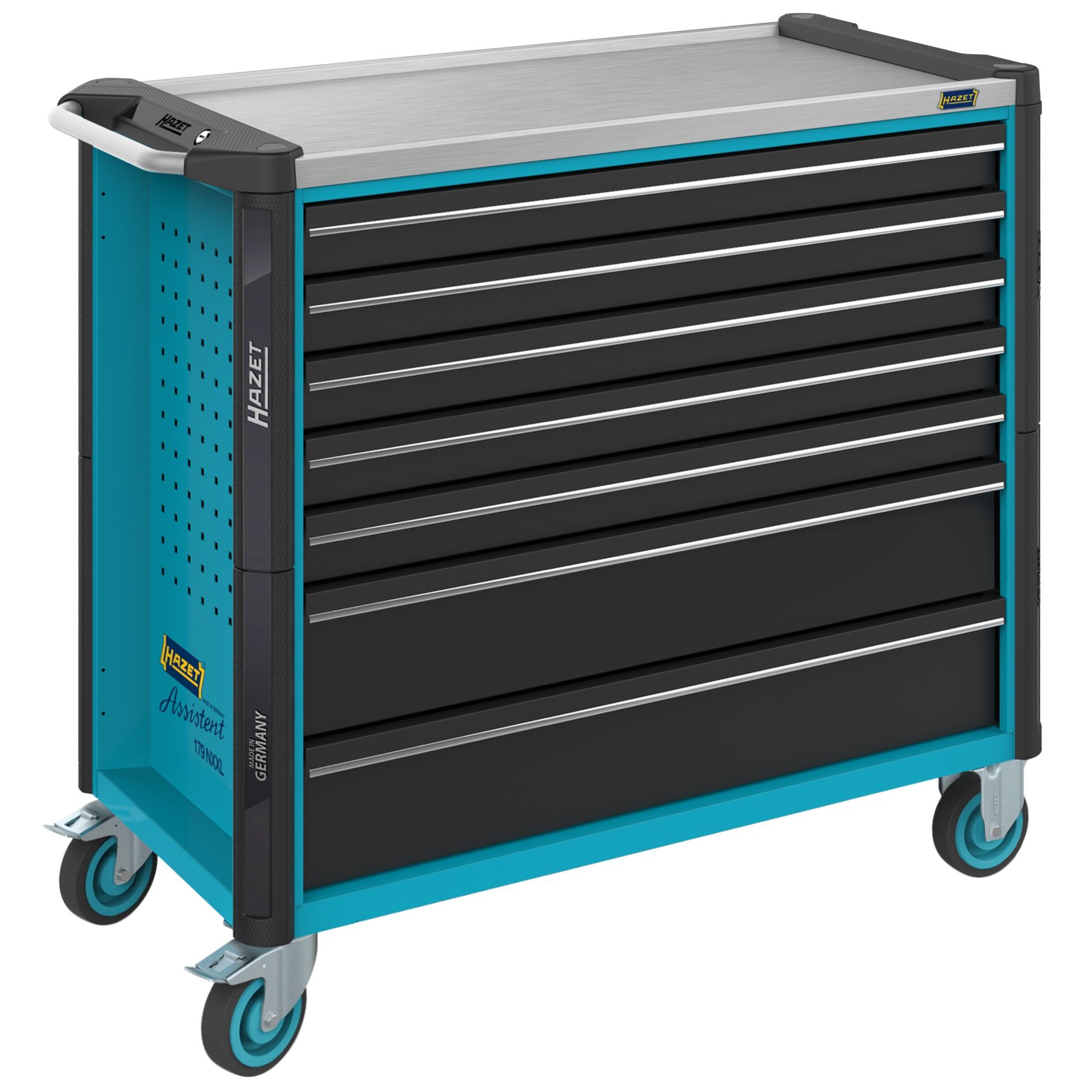 HAZET Carro de herramientas Carro de herramientas Assistent 179NXXL-7 ∙ 1133 mm x 518 mm x 1020 mm ∙ Cajones planos: 5× 81 x 870 x 398 mm ∙ Cajones altos: 2× 166 x 870 x 398 mm