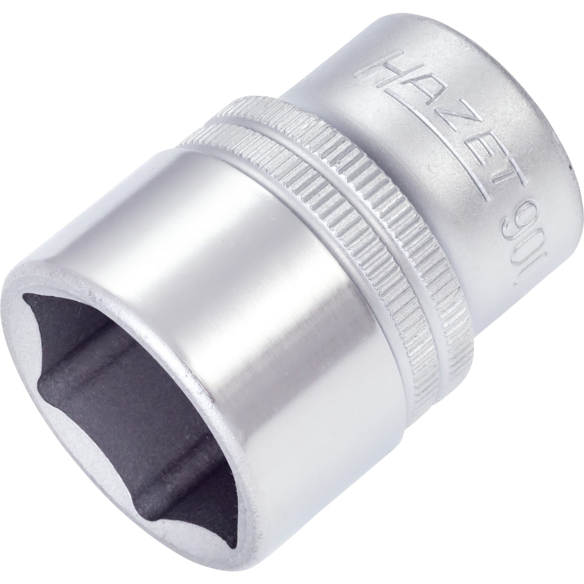 HAZET Socket ∙ hexagon 900-23 ∙ 1/2 inch (12.5 mm) square, hollow ∙ Outside hexagon traction profile ∙ size 23 mm