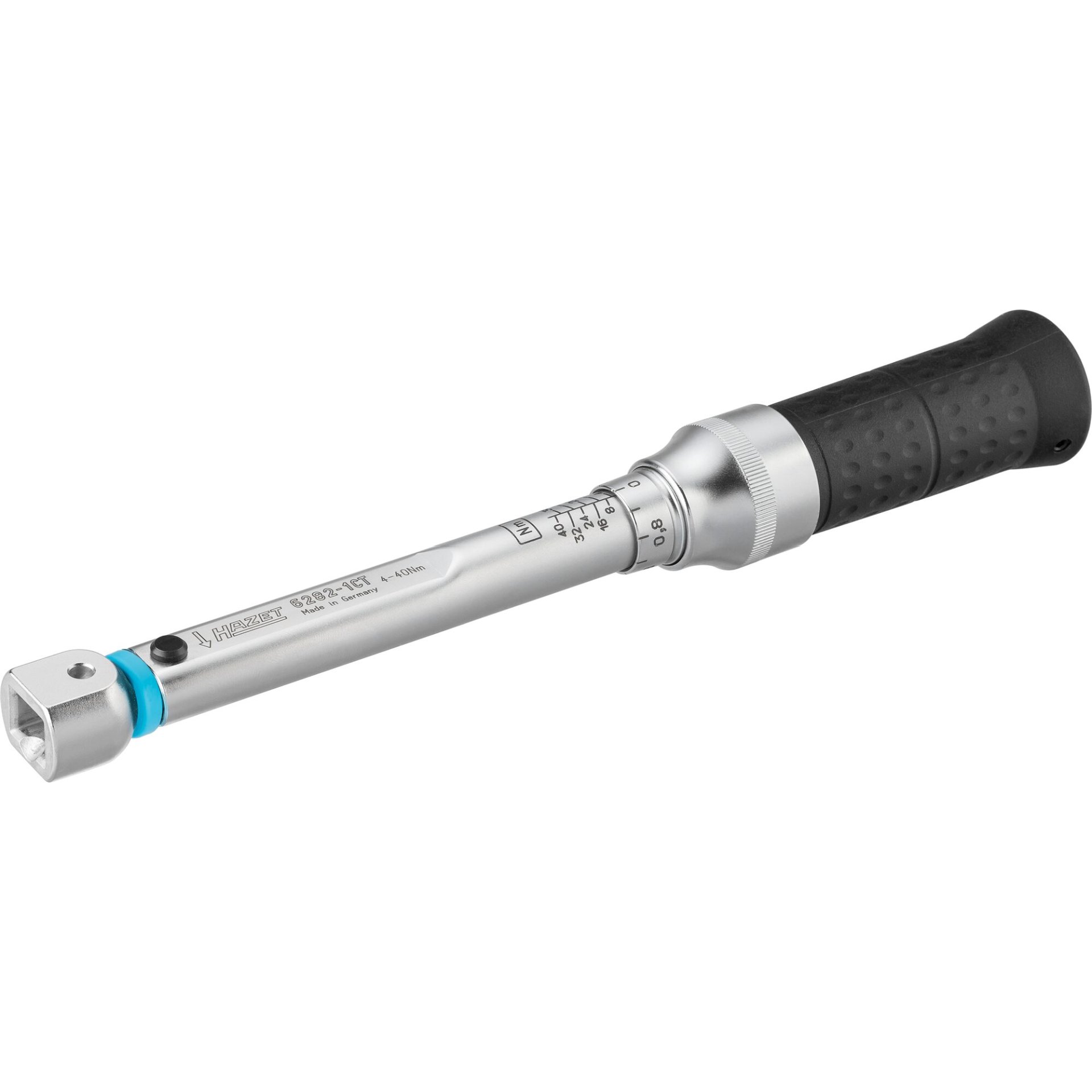 HAZET Torque wrench with DAkkS calibration certificate 6282-1CTCAL ∙ Torque range min-max: 4 – 40 Nm ∙ Accuracy: 2% ∙ 9 x 12 mm insert square ∙ 240 mm