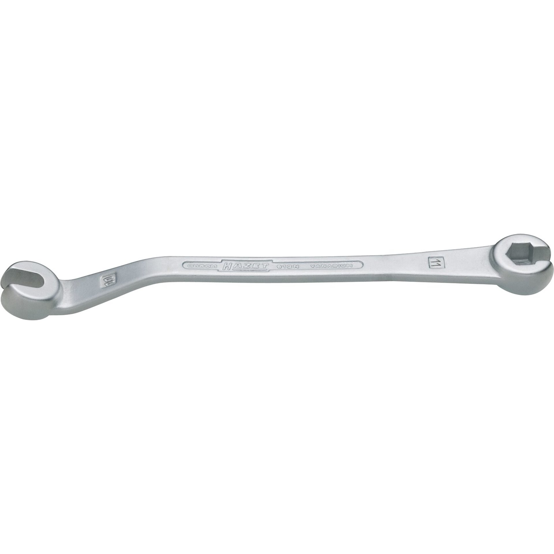 HAZET Brake line wrench ∙ open 612N-11 ∙ Outside hexagon profile ∙ size 11 mm