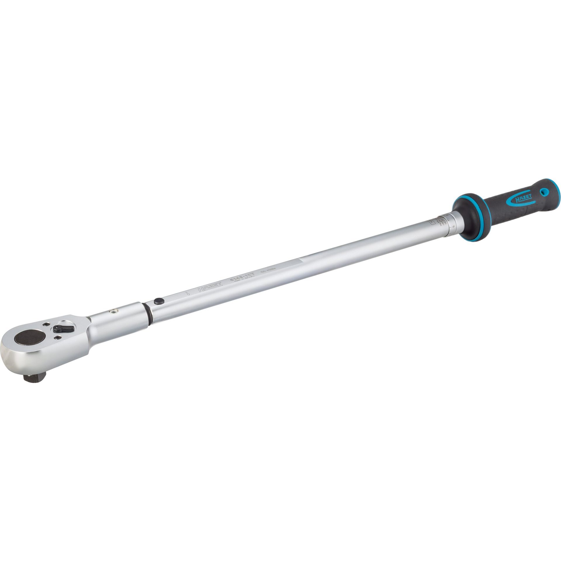 HAZET Drehmomentschlüssel 6143-1CT ∙ Drehmomentbereich min-max: 100 – 400 Nm ∙ Genauigkeit: 2% ∙ 3/4 Zoll (20 mm) Vierkant massiv ∙ Länge: 802 mm