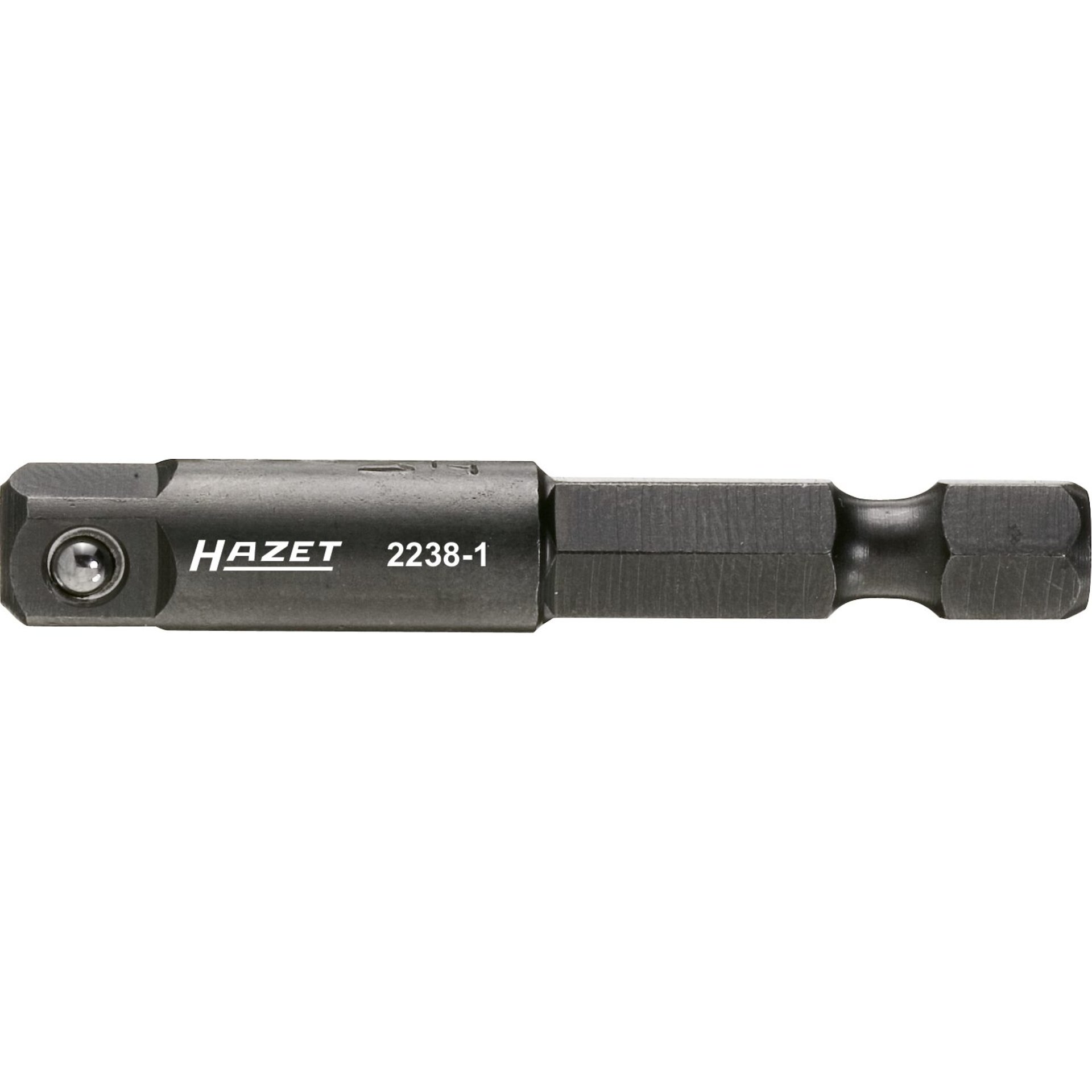 HAZET Adaptador 2238-1 ∙ Hexágono macizo 1/4 pulgadas (6,3 mm) ∙ Cuadrado macizo 1/4 pulgadas (6,3 mm) ∙ 50 mm