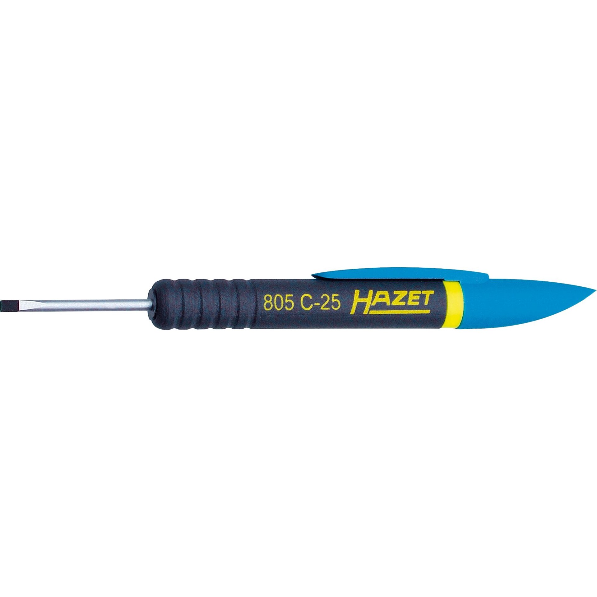 HAZET Tournevis à agrafe 805C-25 ∙ Profil à fente ∙ taille 0,4 x 2,5 mm