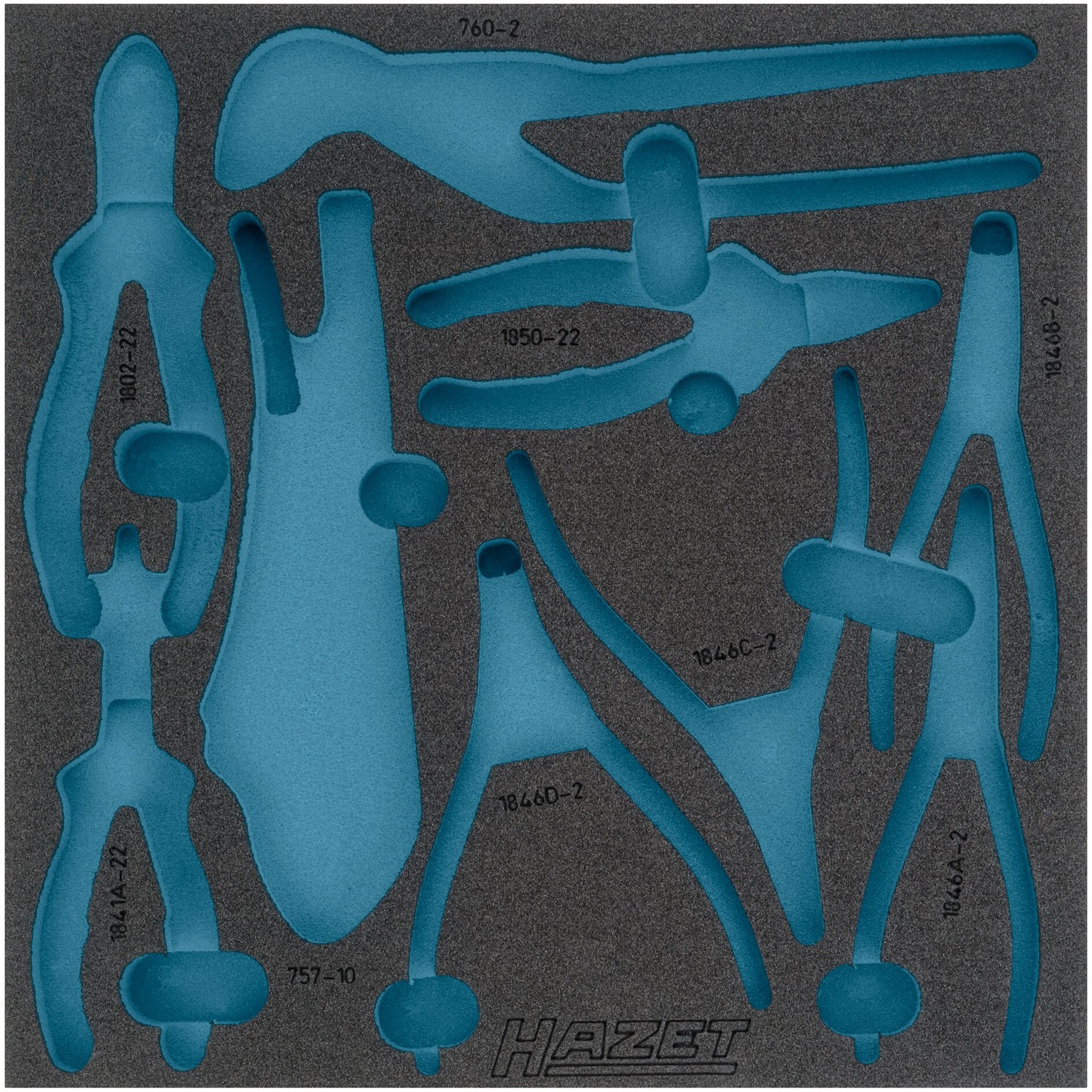 HAZET 2-Komponenten Weichschaum-Einlage 163-424L ∙ 344 mm x 342 mm