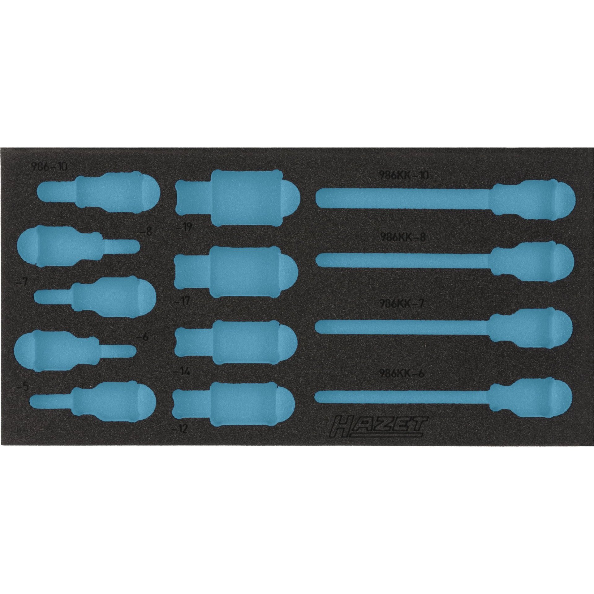 HAZET 2-Komponenten Weichschaum-Einlage 163-220L ∙ 342 mm x 172 mm