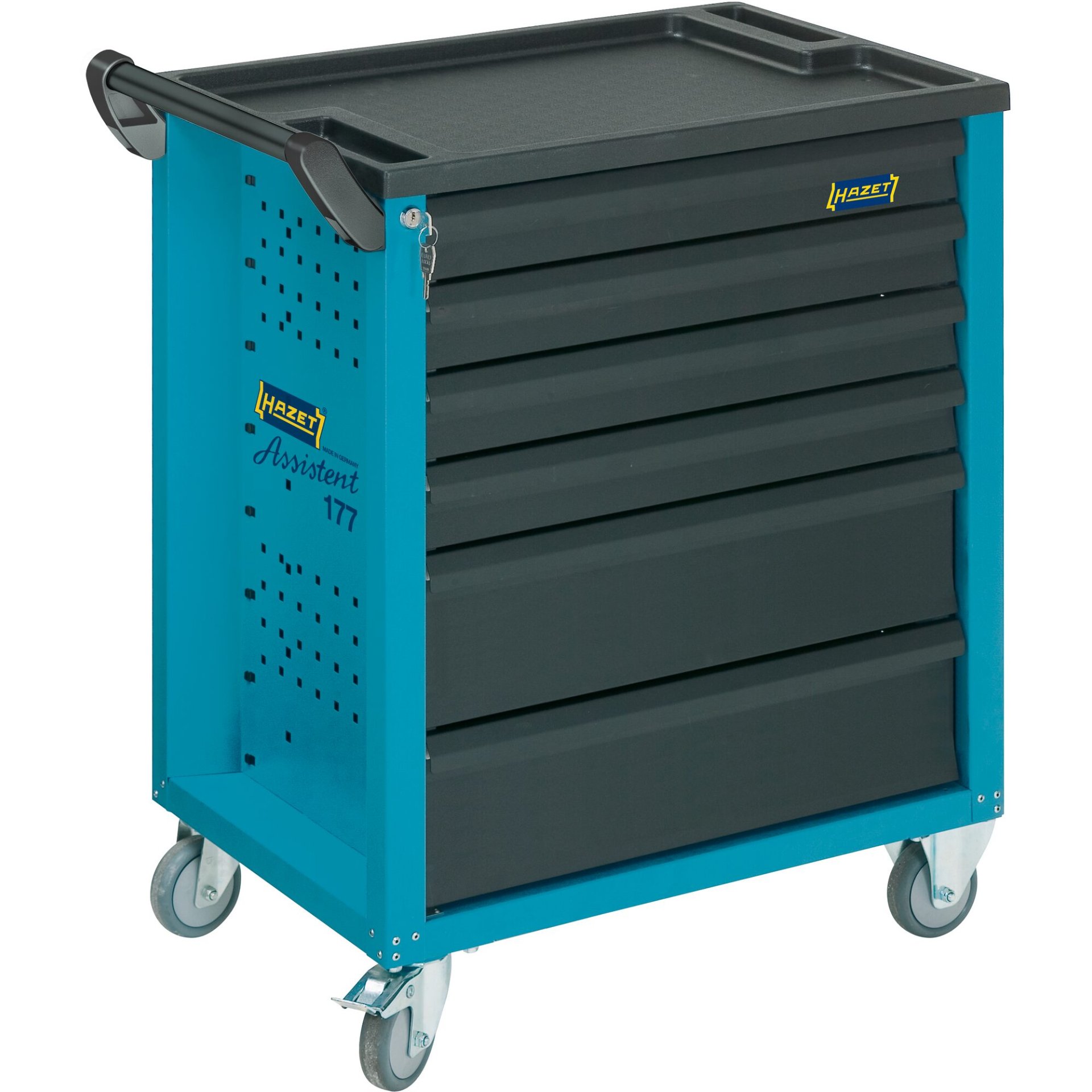 HAZET Carro de herramientas Carro de herramientas Assistent 177-6 ∙ 780 mm x 498 mm x 915 mm ∙ Cajones planos: 4× 79 x 527 x 348 mm ∙ Cajones altos: 2× 164 x 527 x 348 mm