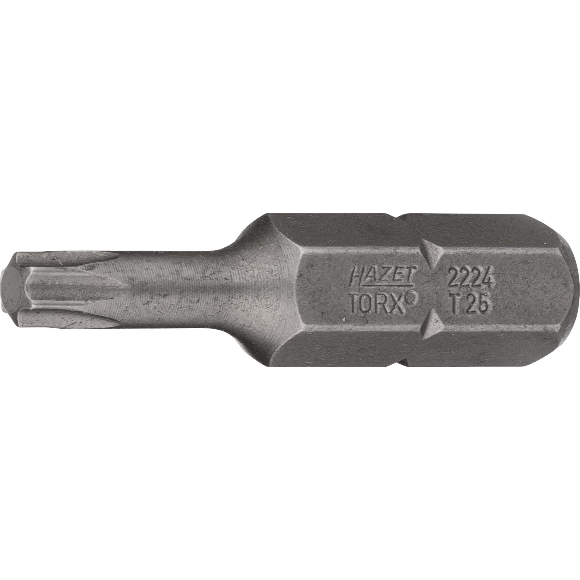 HAZET Bit 2224-T25 ∙ 5/16 Zoll (8 mm) Sechskant massiv ∙ Innen TORX® Profil ∙ SW T25
