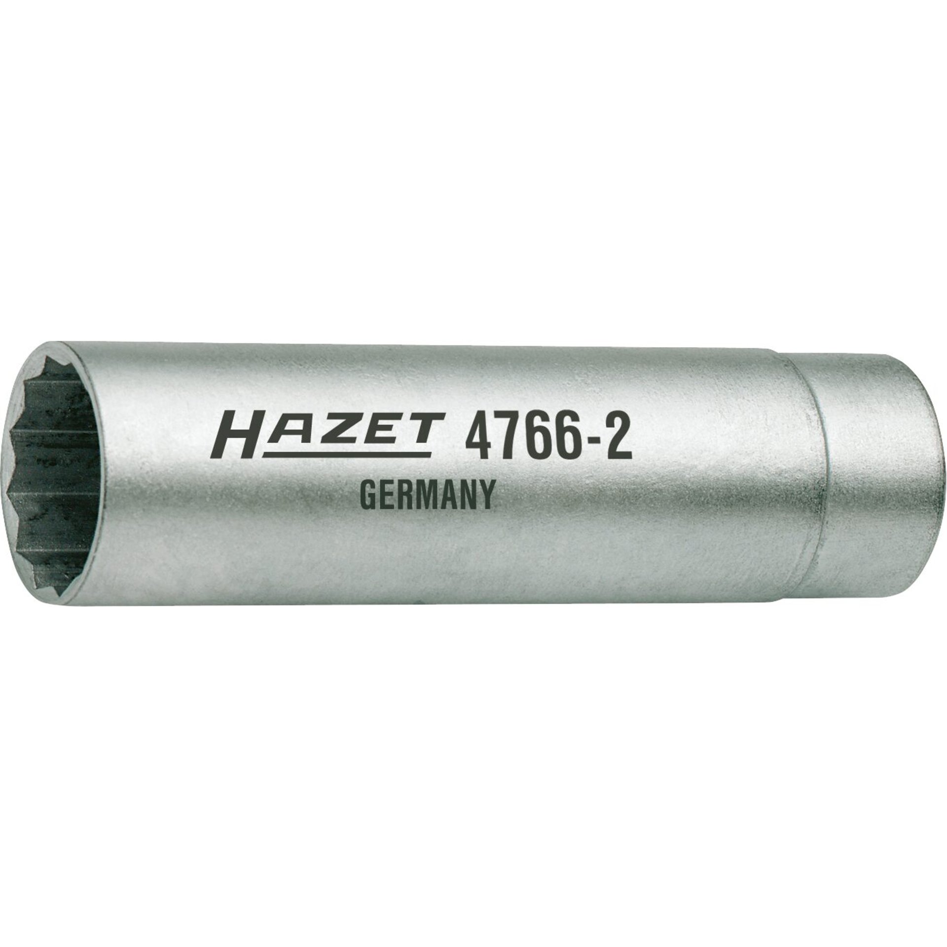 HAZET Zündkerzen Schlüssel 4766-2 ∙ 3/8 Zoll (10 mm) Vierkant hohl ∙ Außen Doppelsechskant Profil ∙ 14 mm