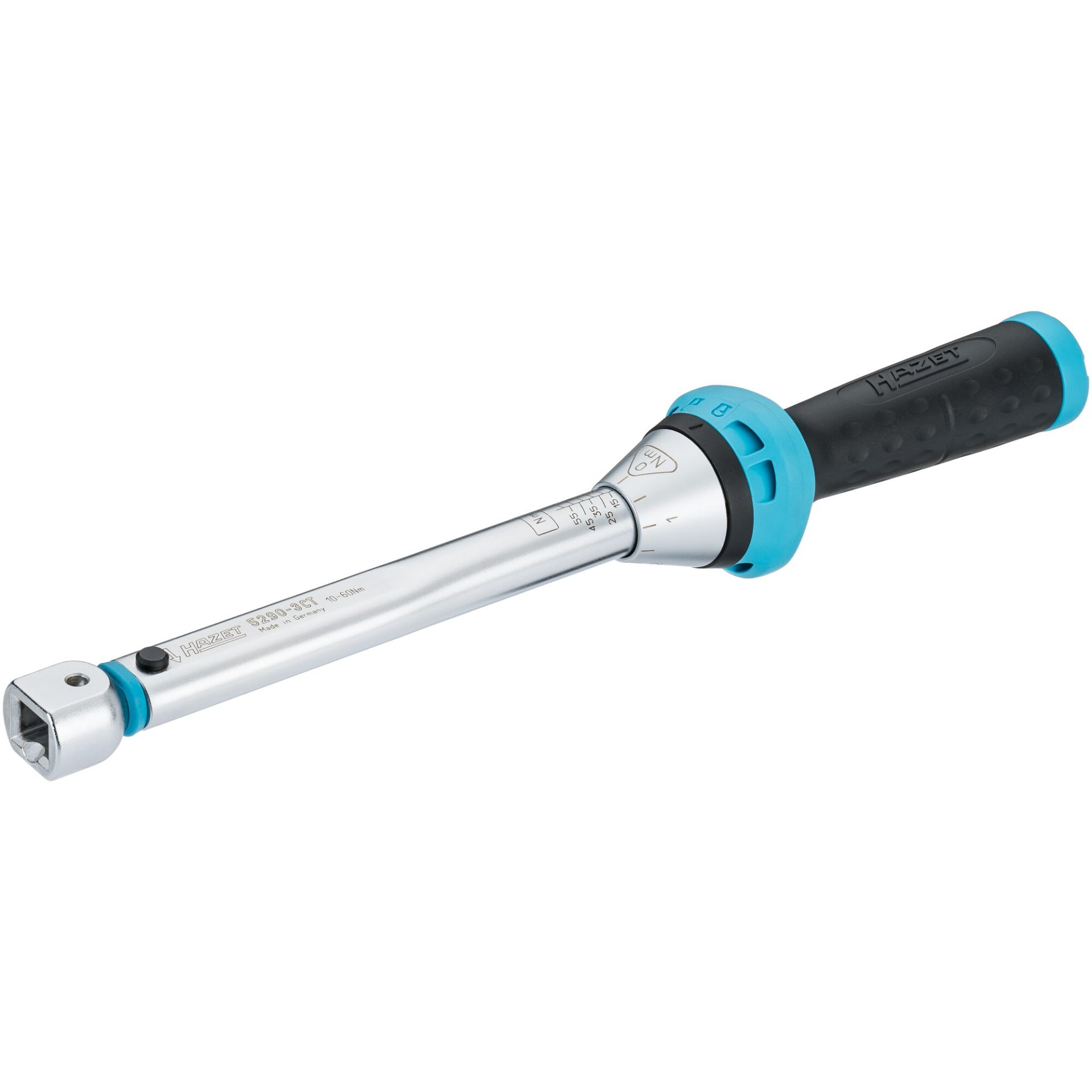 HAZET Torque wrench with DAkkS calibration certificate 5290-3CTCAL ∙ Torque range min-max: 10 – 60 Nm ∙ Accuracy: 3% ∙ 9 x 12 mm insert square ∙ 291 mm