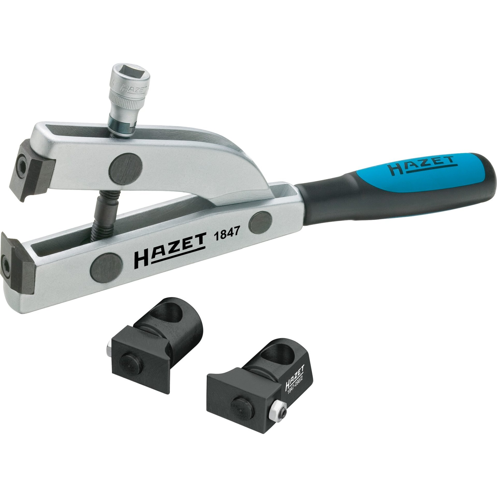 HAZET Clamp pliers for axle boots 1847/3 ∙ 3/8 inch (10 mm) square, hollow ∙ 178 mm
