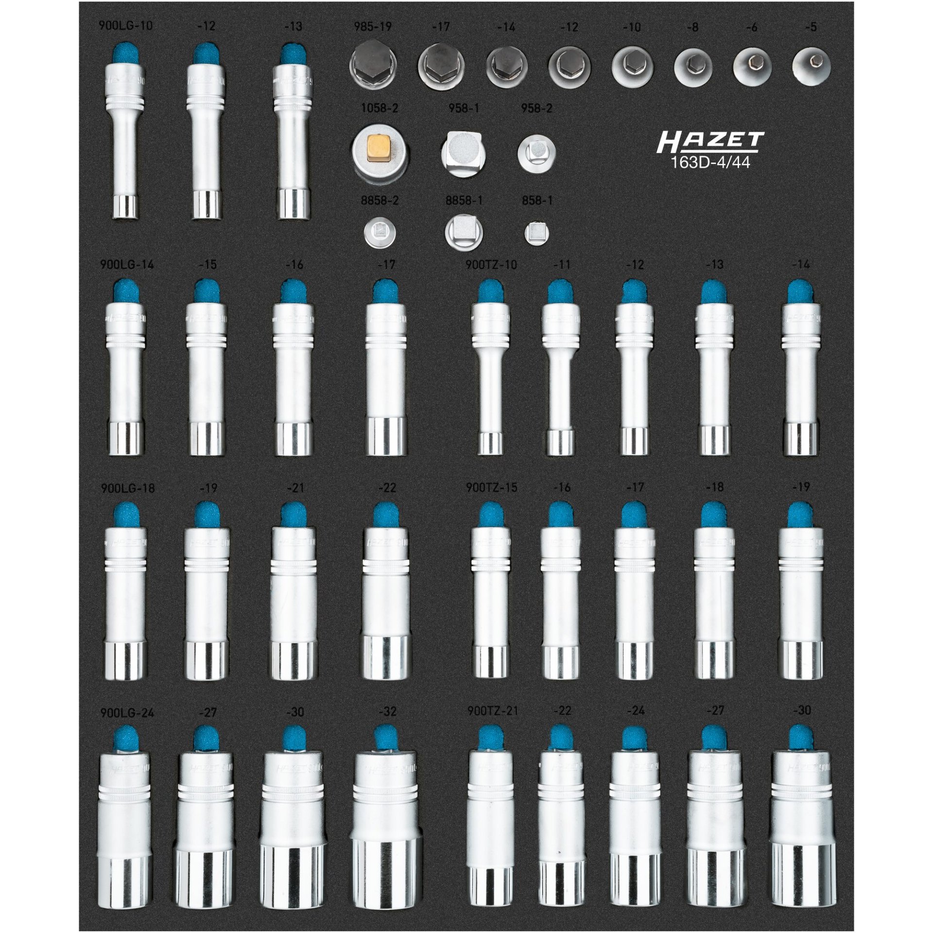 HAZET Jeu de douilles 163D-4/44 ∙ 5 – 32 ∙ Nombre d'outils : 44