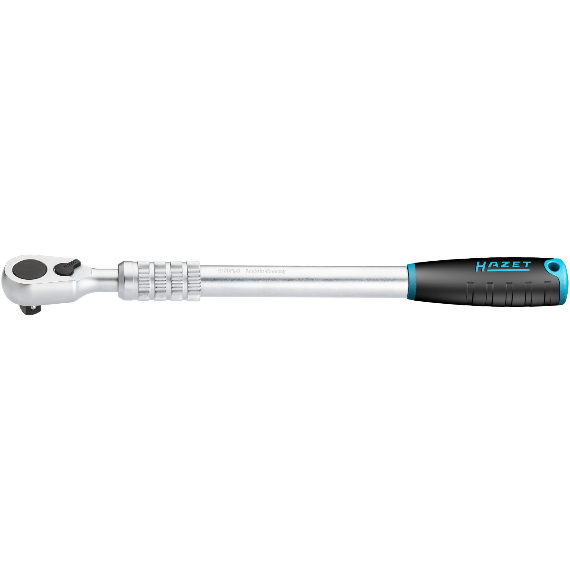 HAZET HiPer Feinzahn-Umschaltknarre ∙ ausziehbar 916HPLG ∙ 1/2 Zoll (12,5 mm) Vierkant massiv ∙ 614 mm