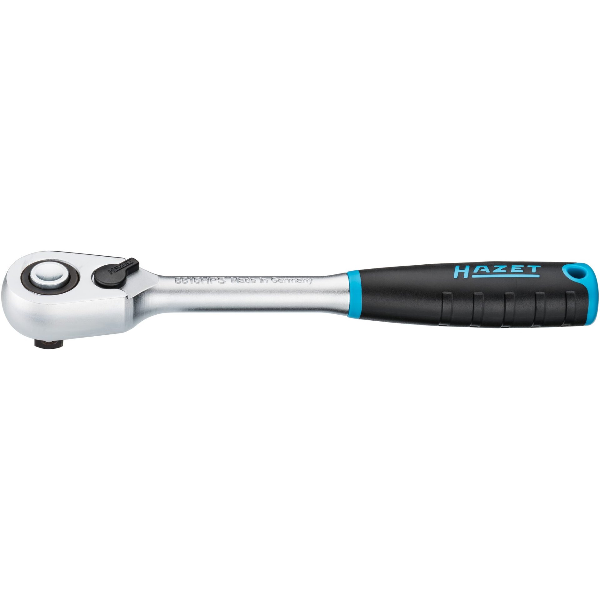 HAZET HiPer fijnvertande omschakelratel ∙ veiligheidsvergrendeling 8816HPS ∙ 3/8 inch (10 mm) vierkant massief ∙ 200 mm