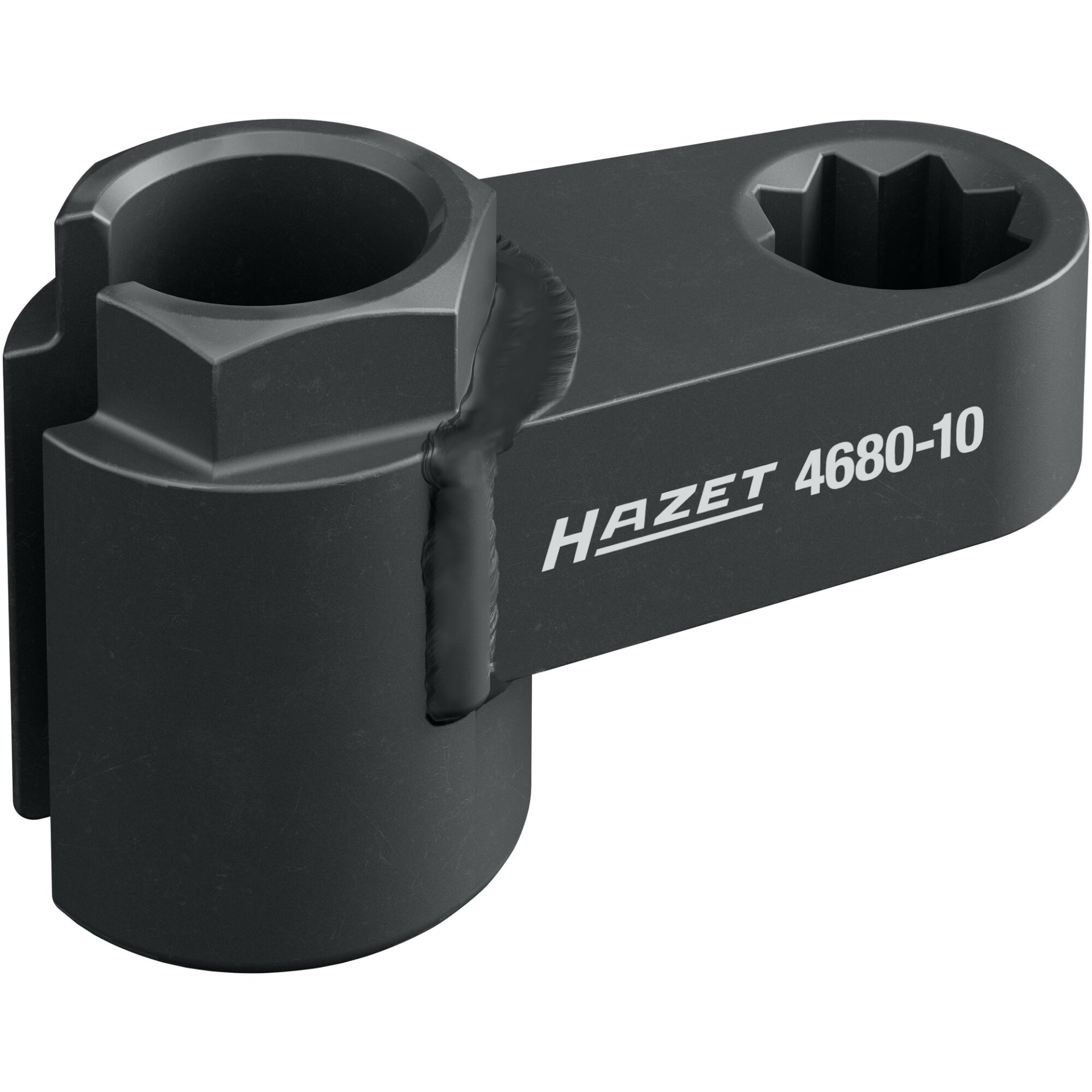 HAZET Abgassonden Einsatz 4680-10 ∙ 1/2 Zoll (12,5 mm) Doppel-Vierkant hohl ∙ Außenprofil Sechskant ∙ SW 20 mm