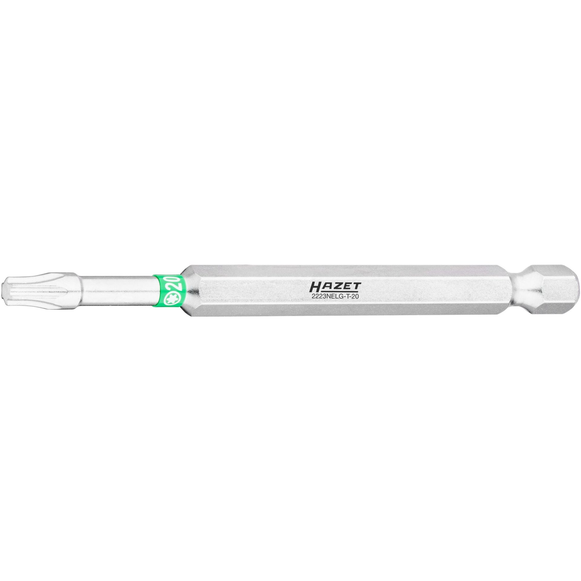 HAZET Bit 2223NELG-T20 ∙ 1/4 Zoll (6,3 mm) Sechskant massiv ∙ Innen TORX® Profil ∙ SW T20