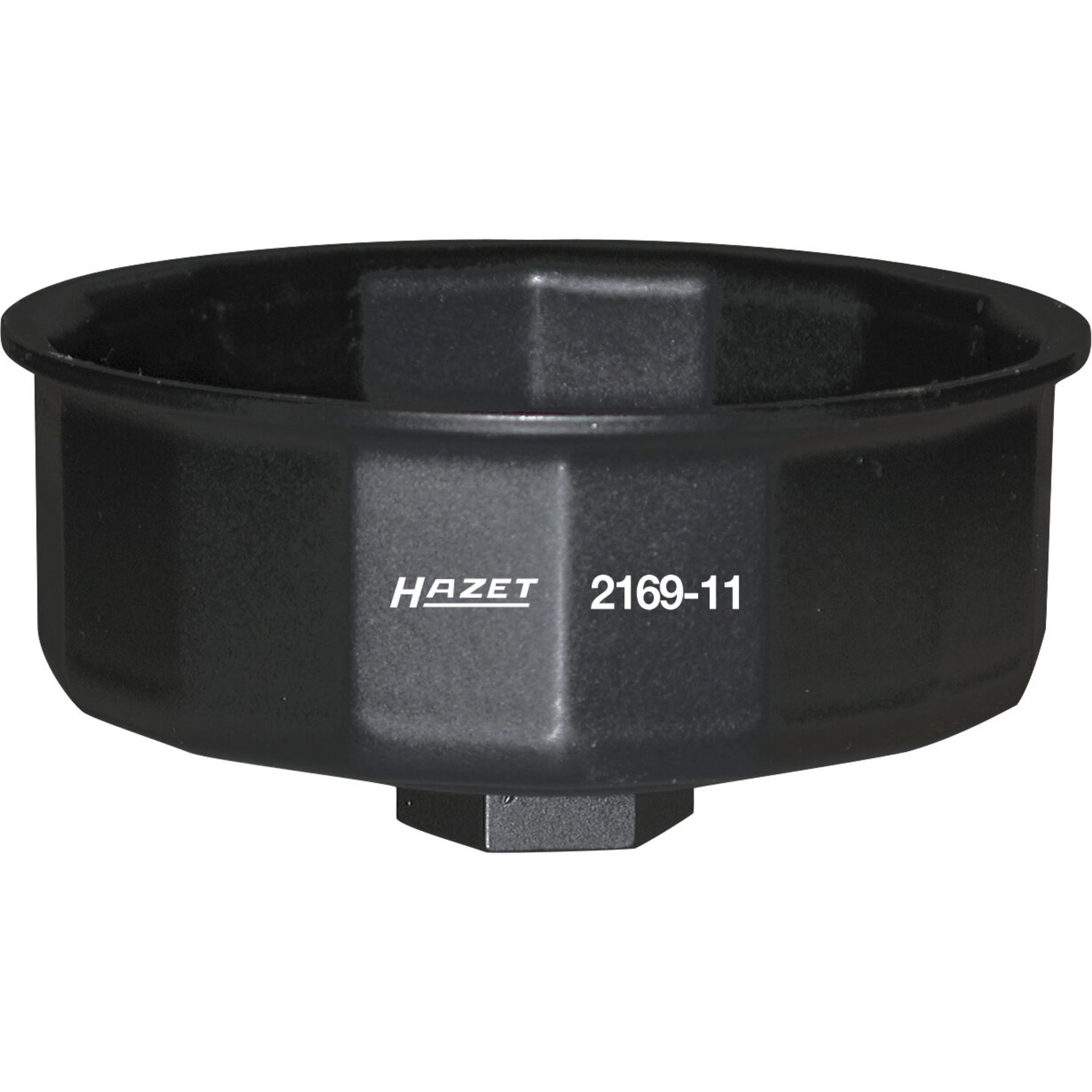 HAZET Ölfilterschlüssel 2169-11 ∙ 1/2 Zoll (12,5 mm) Vierkant hohl ∙ Außen 14-kant Profil ∙ 84
