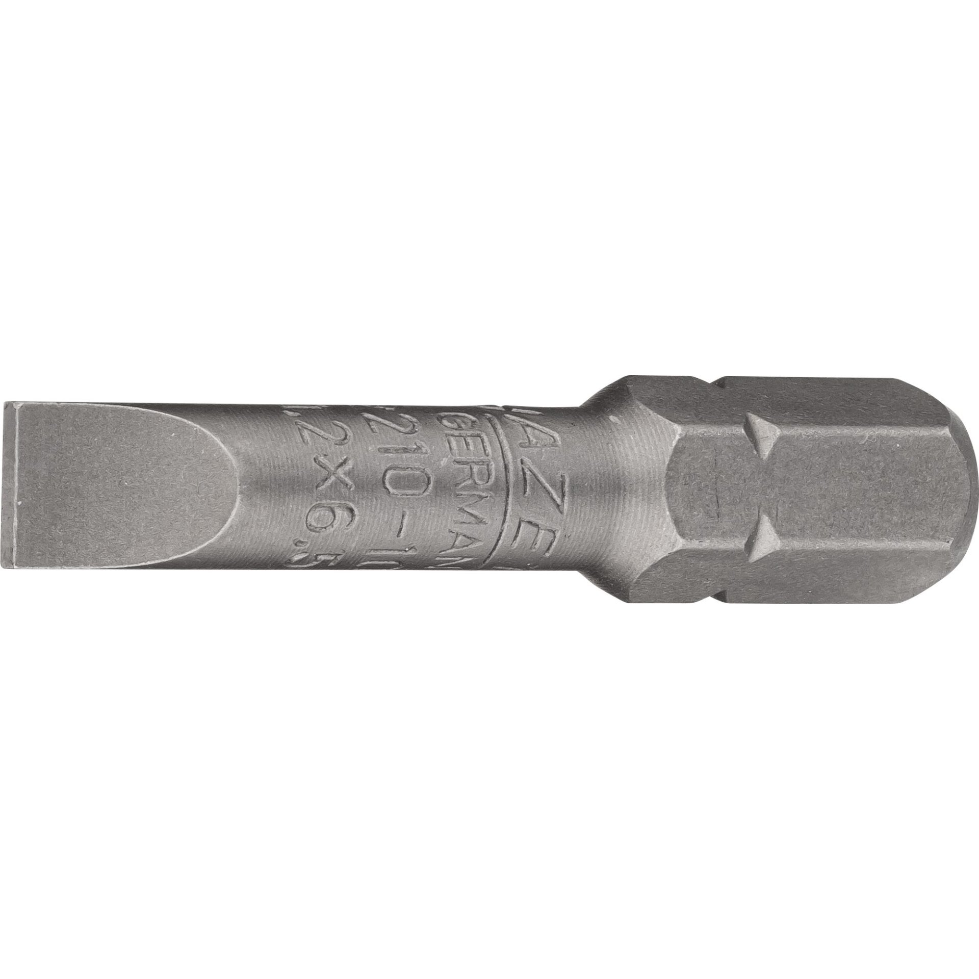 HAZET Bit 2210-10 ∙ 5/16 Zoll (8 mm) Sechskant massiv ∙ Schlitz Profil ∙ SW 1,2 x 6,5 mm
