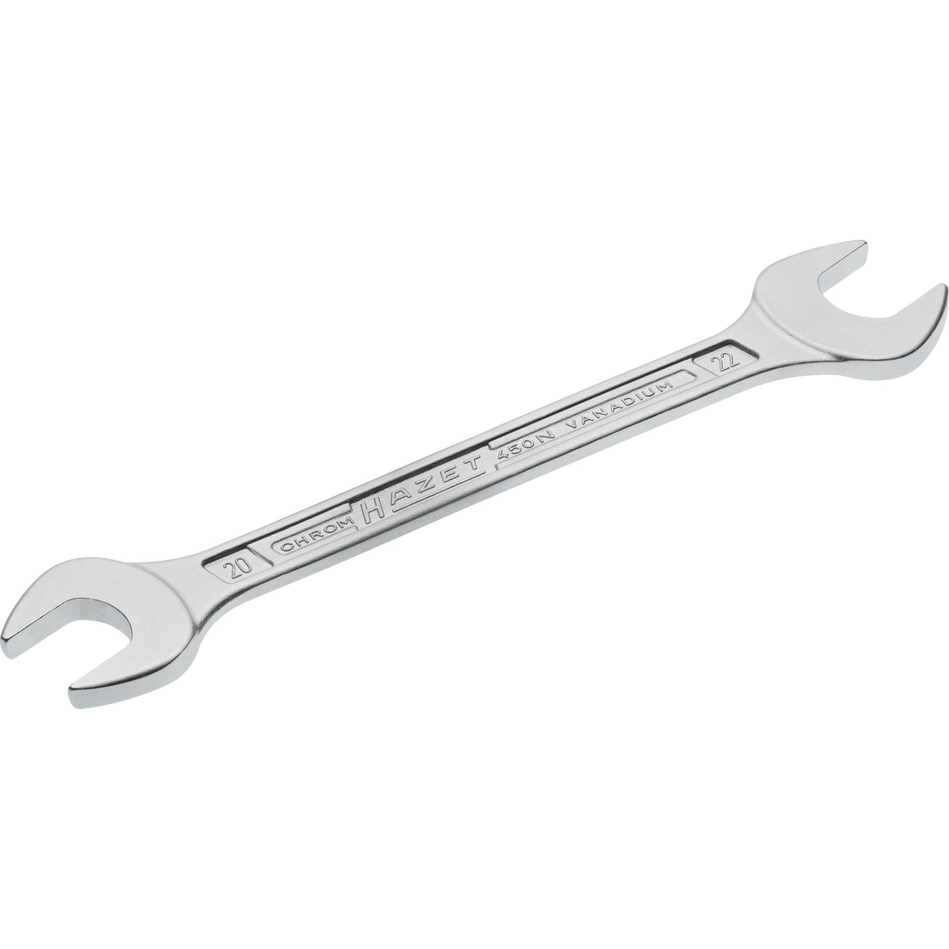 HAZET Doppel-Maulschlüssel 450N-20X22 ∙ Außenprofil Sechskant ∙ SW 20 x 22 mm