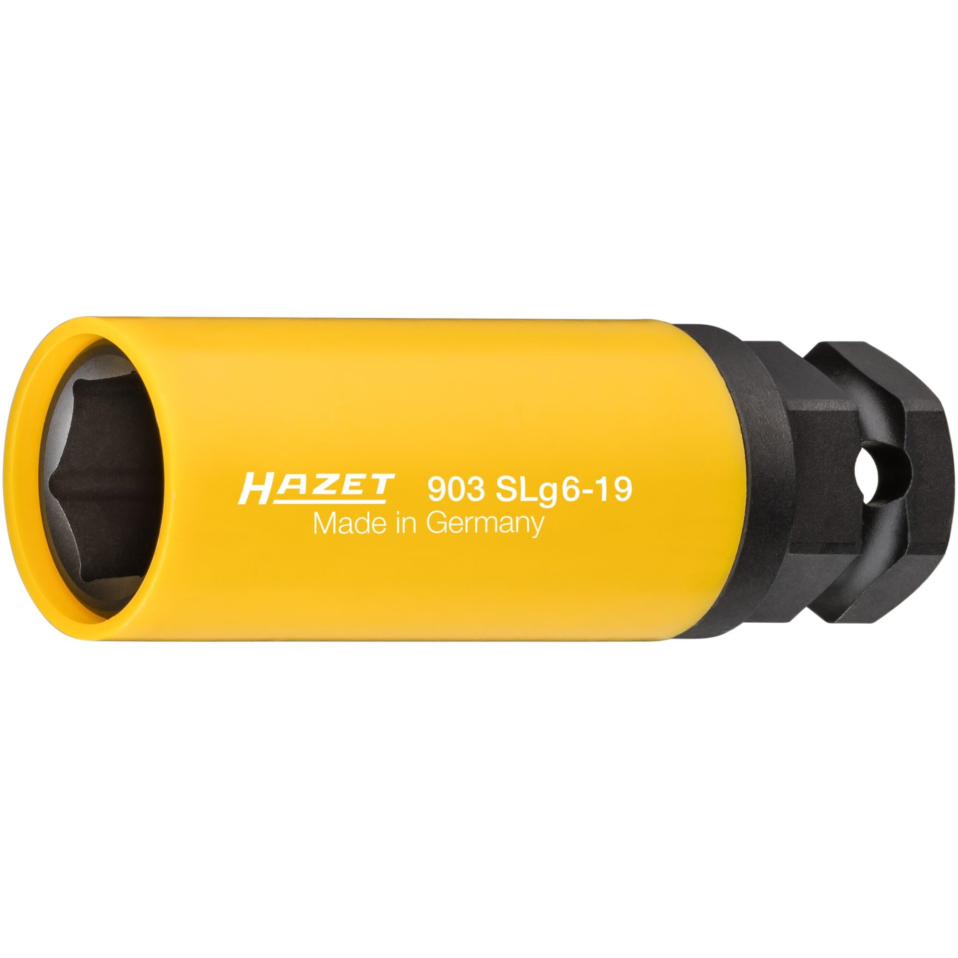 HAZET Douille à chocs ∙ 6 pans 903SLG6-19 ∙ Carré creux 1/2 pouce (12,5 mm), 6 pans extérieurs 24 mm ∙ Profil Traction à 6 pans extérieurs ∙ taille 19 mm