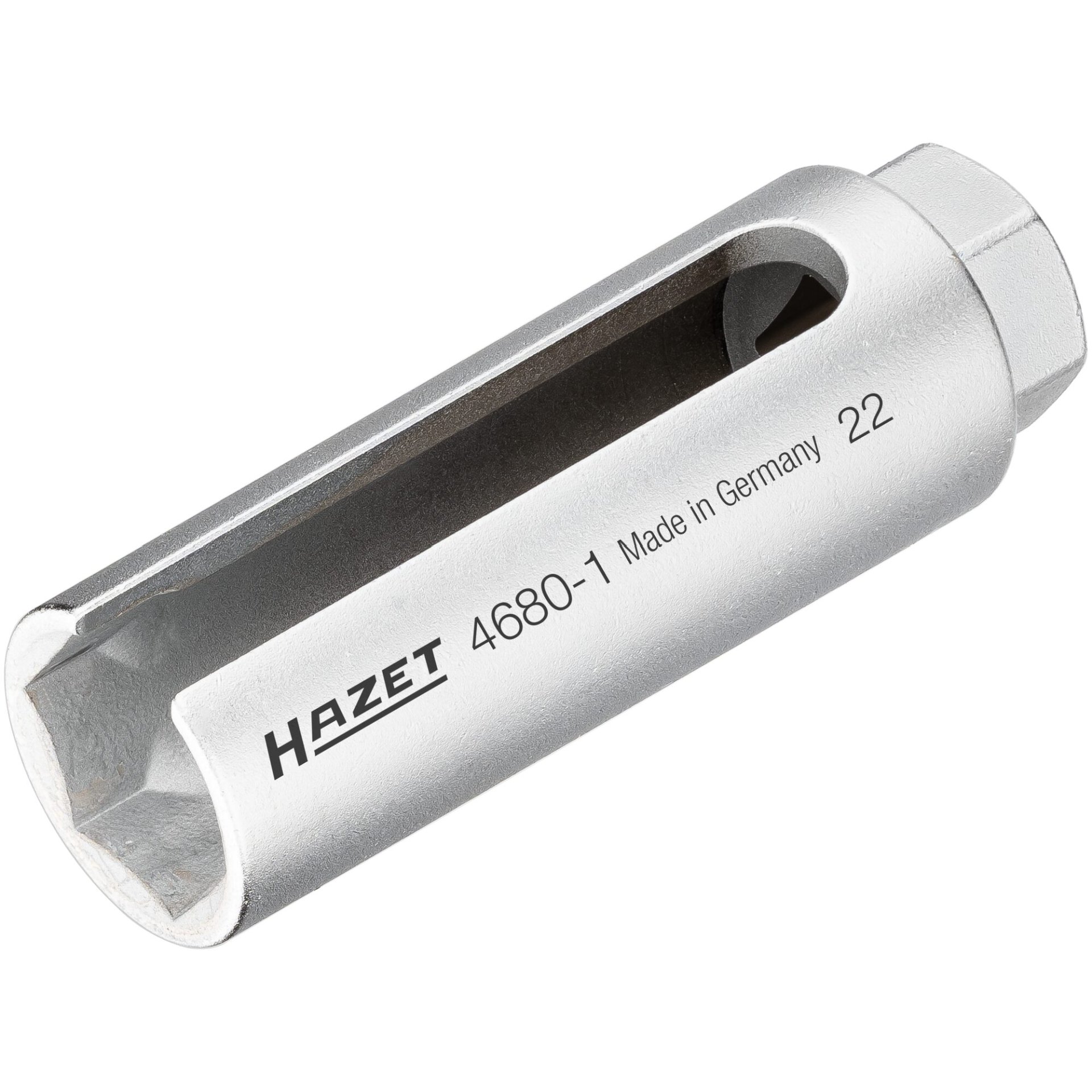 HAZET Lambda-Sonden Einsatz 4680-1 ∙ 1/2 Zoll (12,5 mm) Vierkant hohl ∙ Außen Sechskant Profil ∙ 22 mm