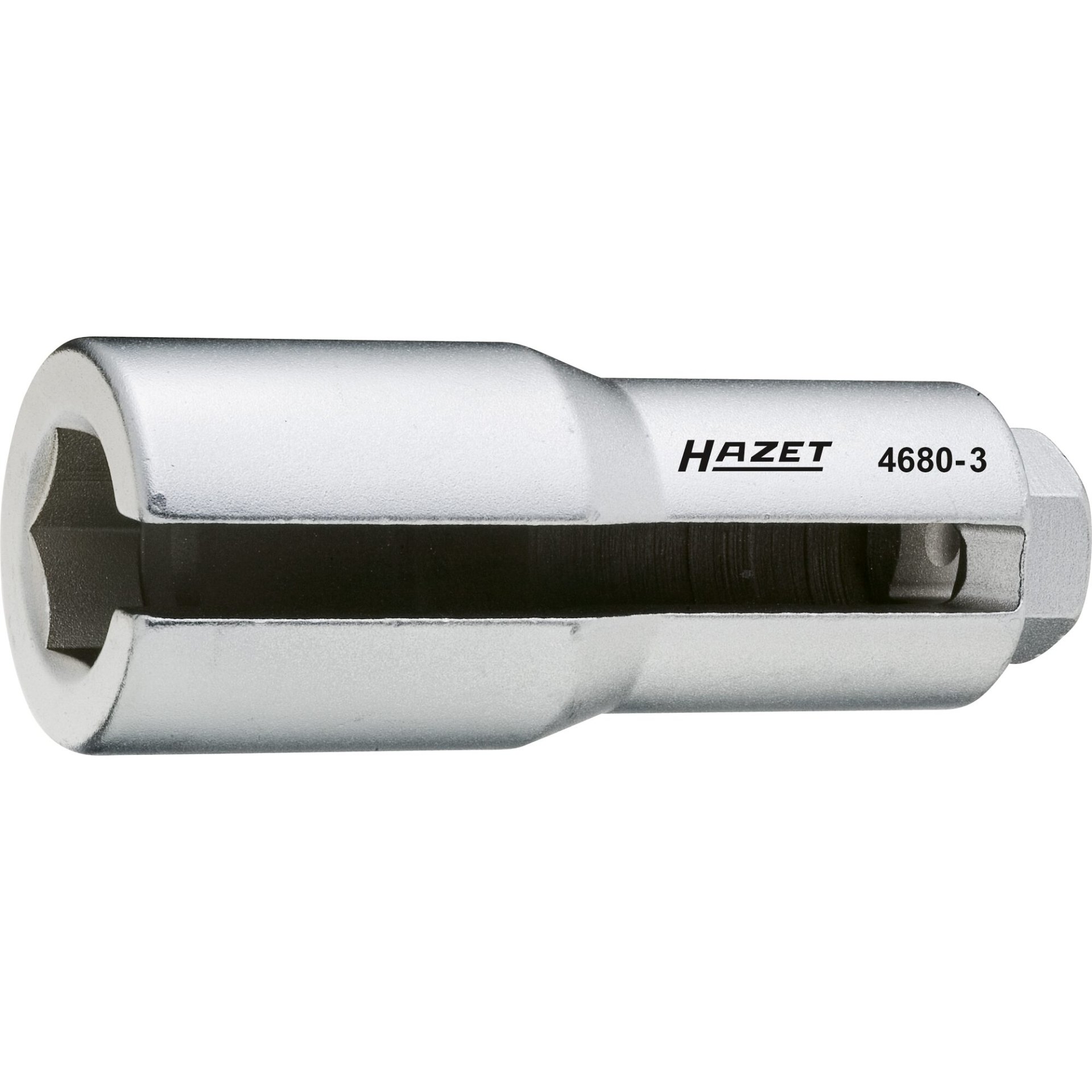 HAZET Lambda-Sonden Einsatz 4680-3 ∙ 1/2 Zoll (12,5 mm) Vierkant hohl ∙ Außen Sechskant Profil ∙ 22 mm