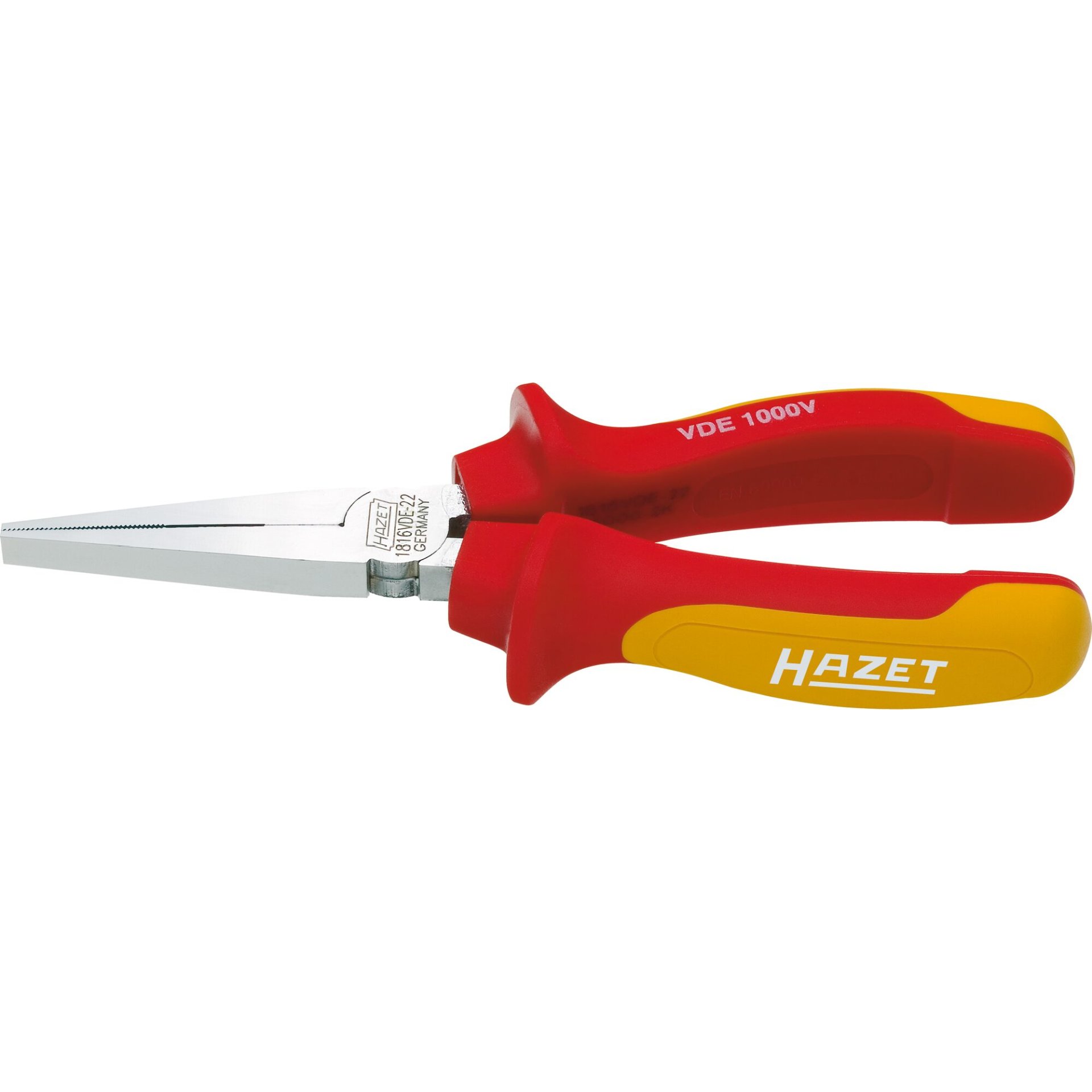 HAZET Flat nose pliers ∙ with protective insulation 1816VDE-22 ∙ 160 mm