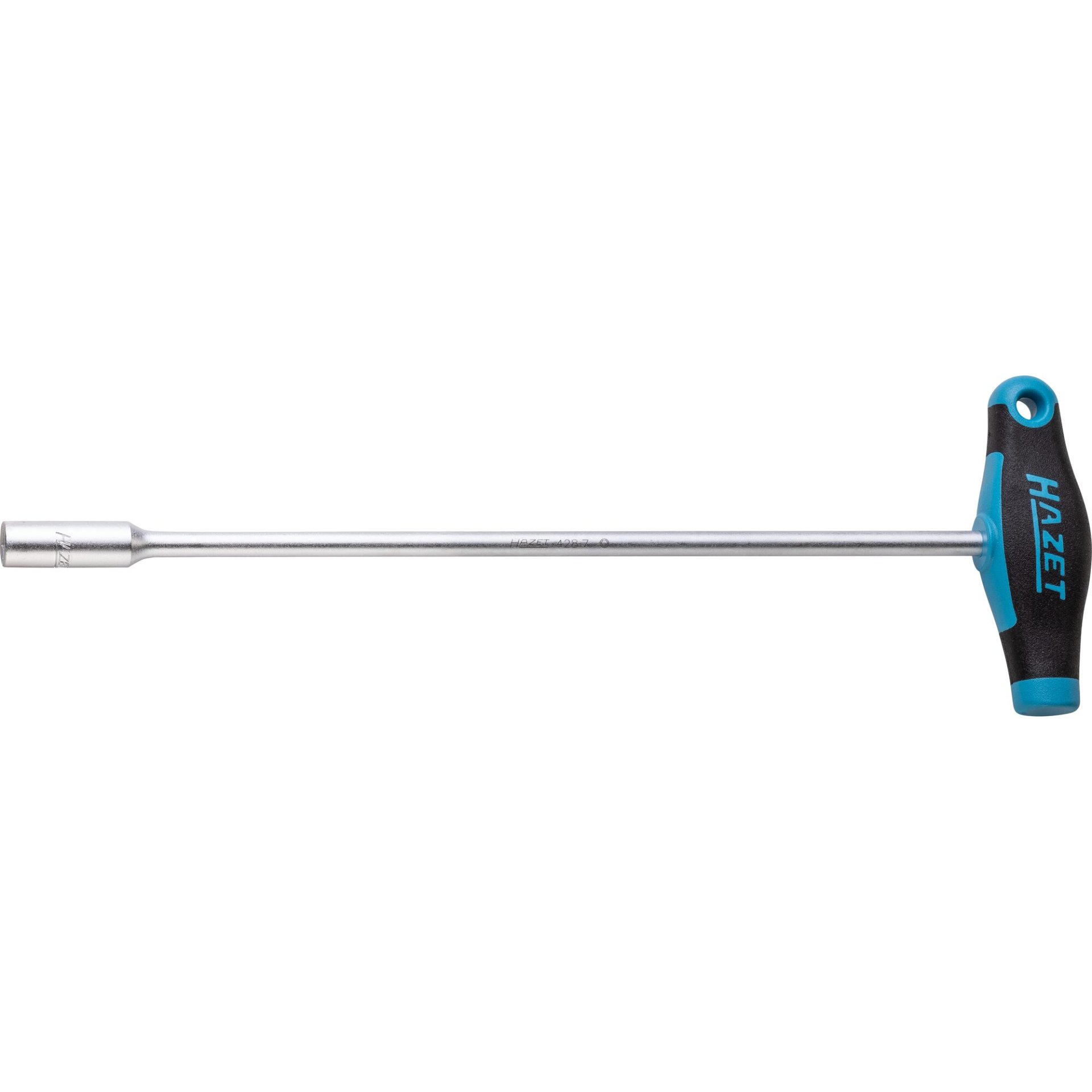 HAZET Llave de tubo ∙ con mango en T 428-7 ∙ Perfil de hexágono exterior ∙ ancho de llave 7 mm