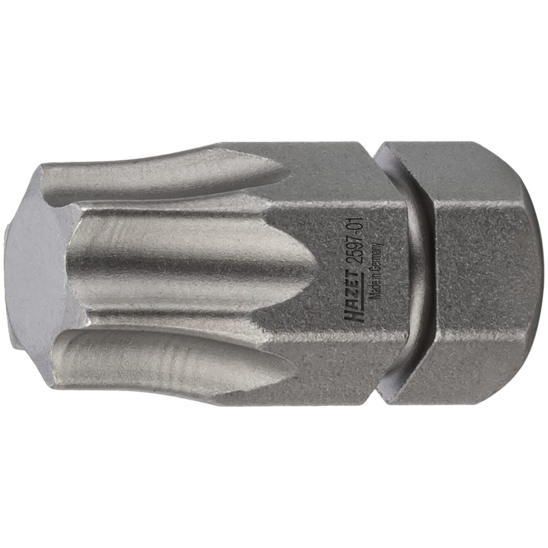 HAZET Embout-tournevis (bit) 2597-01 ∙ Hexagone massif 5/16 pouce (8 mm) ∙ Profil TORX® intérieur ∙ taille T45