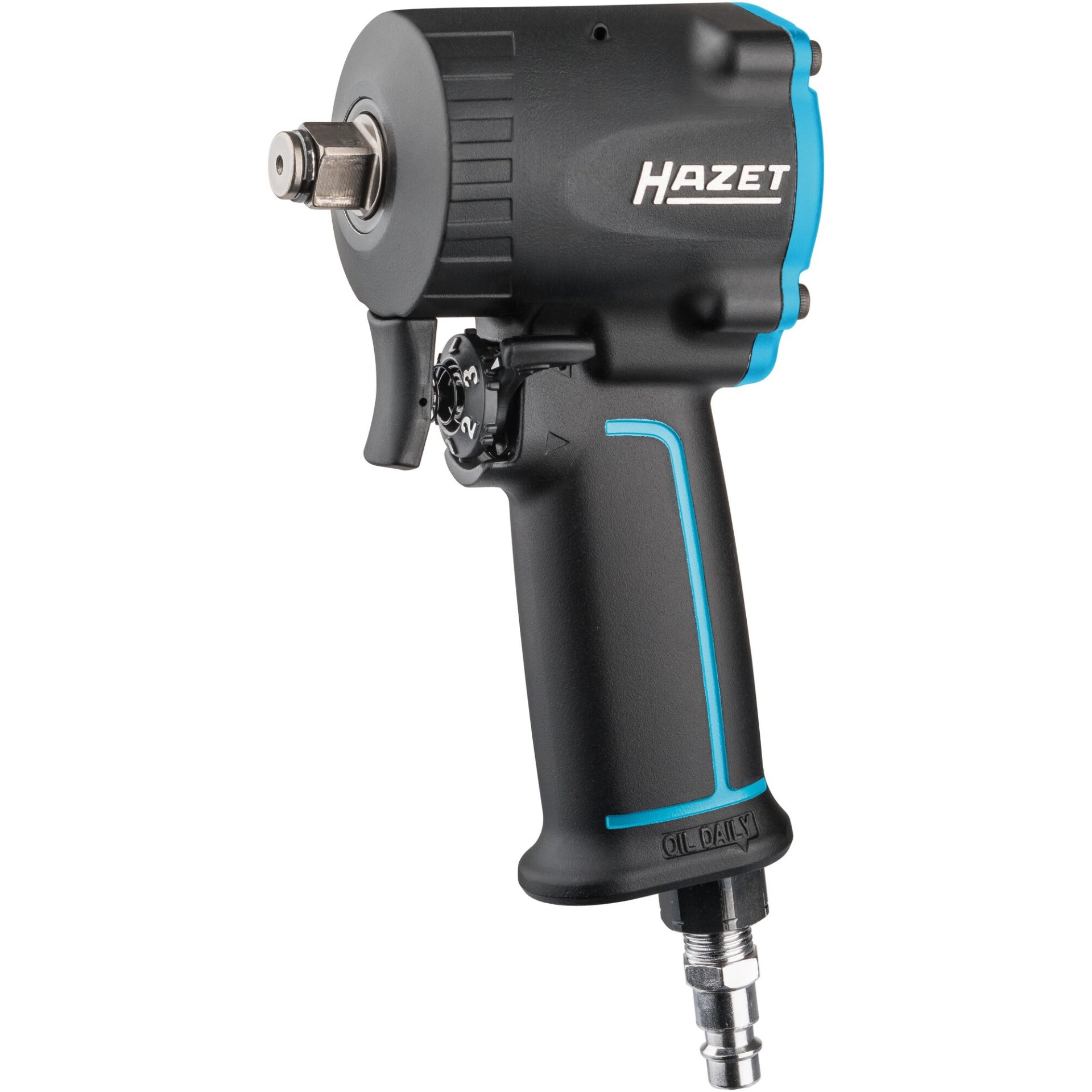 HAZET Impact wrench ∙ extra short 9012M-1 ∙ Loosening torque maximum [N m]: 1200 Nm ∙ 1/2 inch (12.5 mm) square, solid ∙ 80 mm ∙ Single hammer striking mechanism
