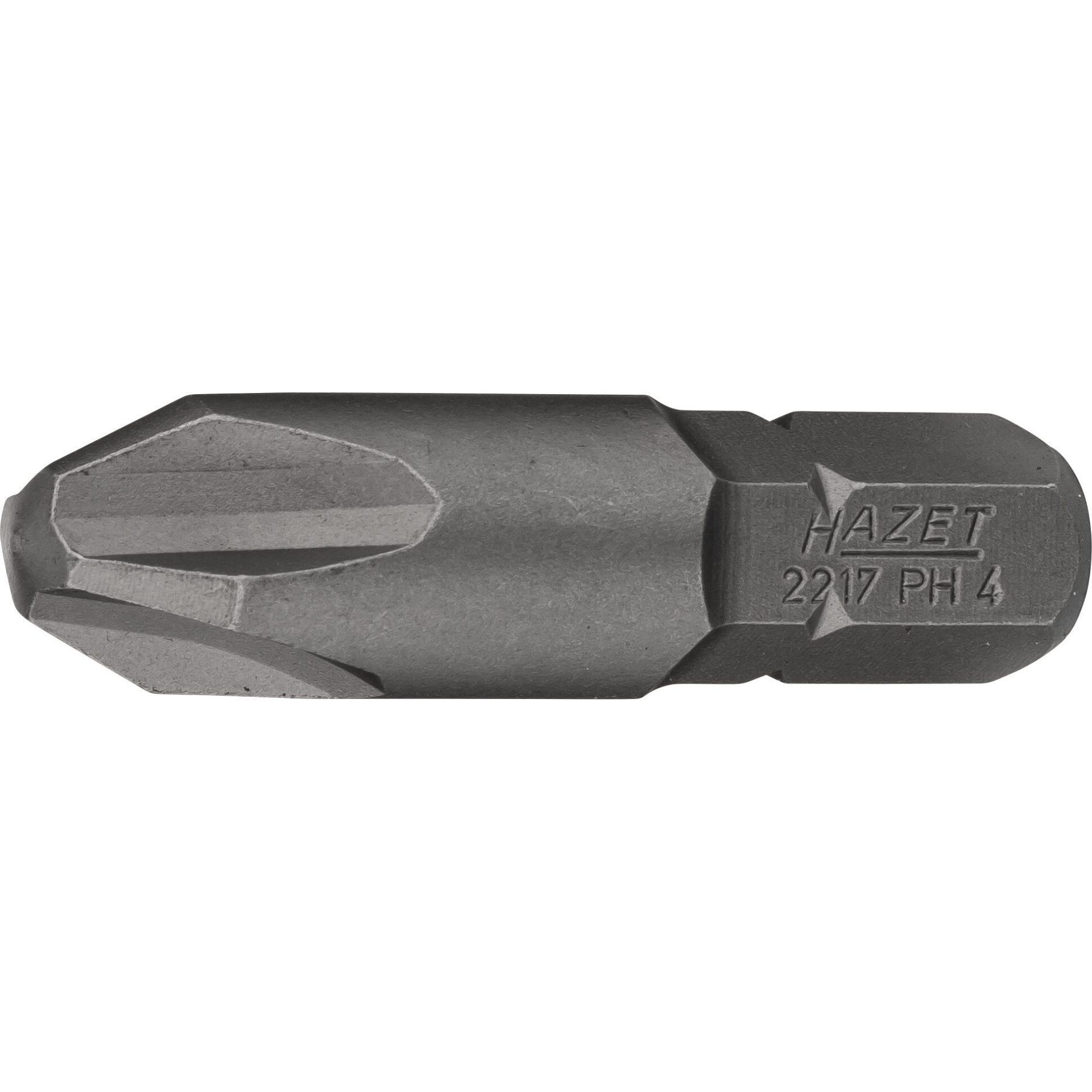 HAZET Bit 2217-PH4 ∙ 5/16 inch (8 mm) hexagon, solid ∙ Cross recess profile PH ∙ size PH4