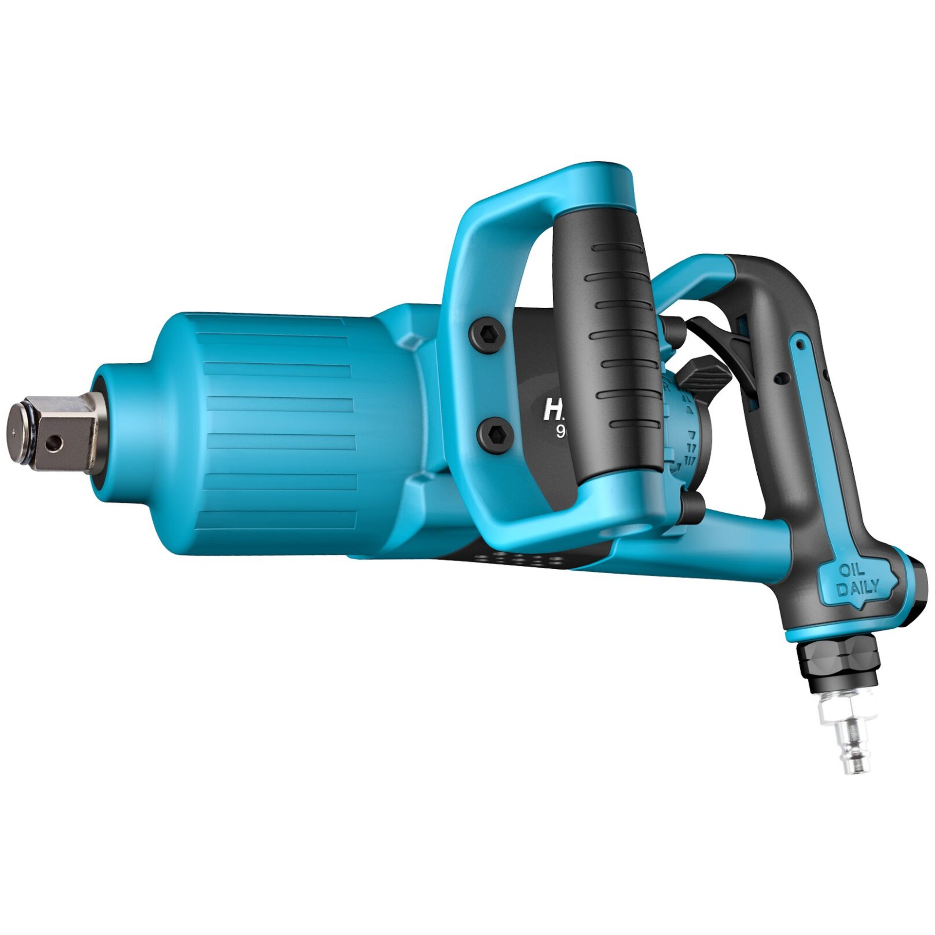 HAZET Impact wrench 9014PS-1 ∙ Loosening torque maximum [N m]: 3400 Nm ∙ 1 inch (25 mm) square, solid ∙ Direct hammer striking mechanism