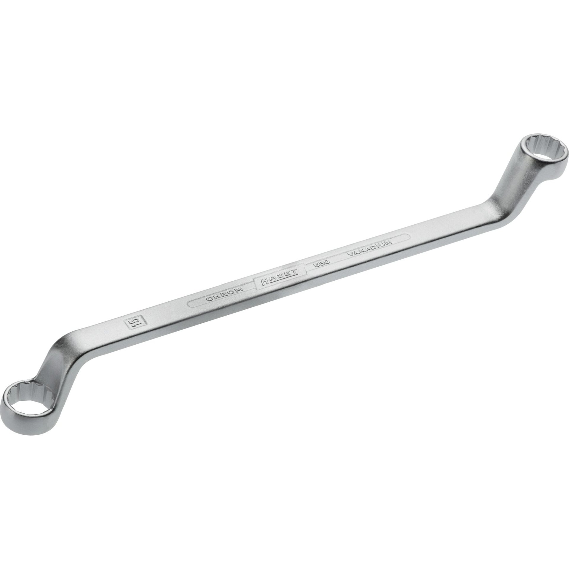 HAZET Double box-end wrench 630-14X15 ∙ Outside 12-point traction profile ∙ size 14 x 15 mm